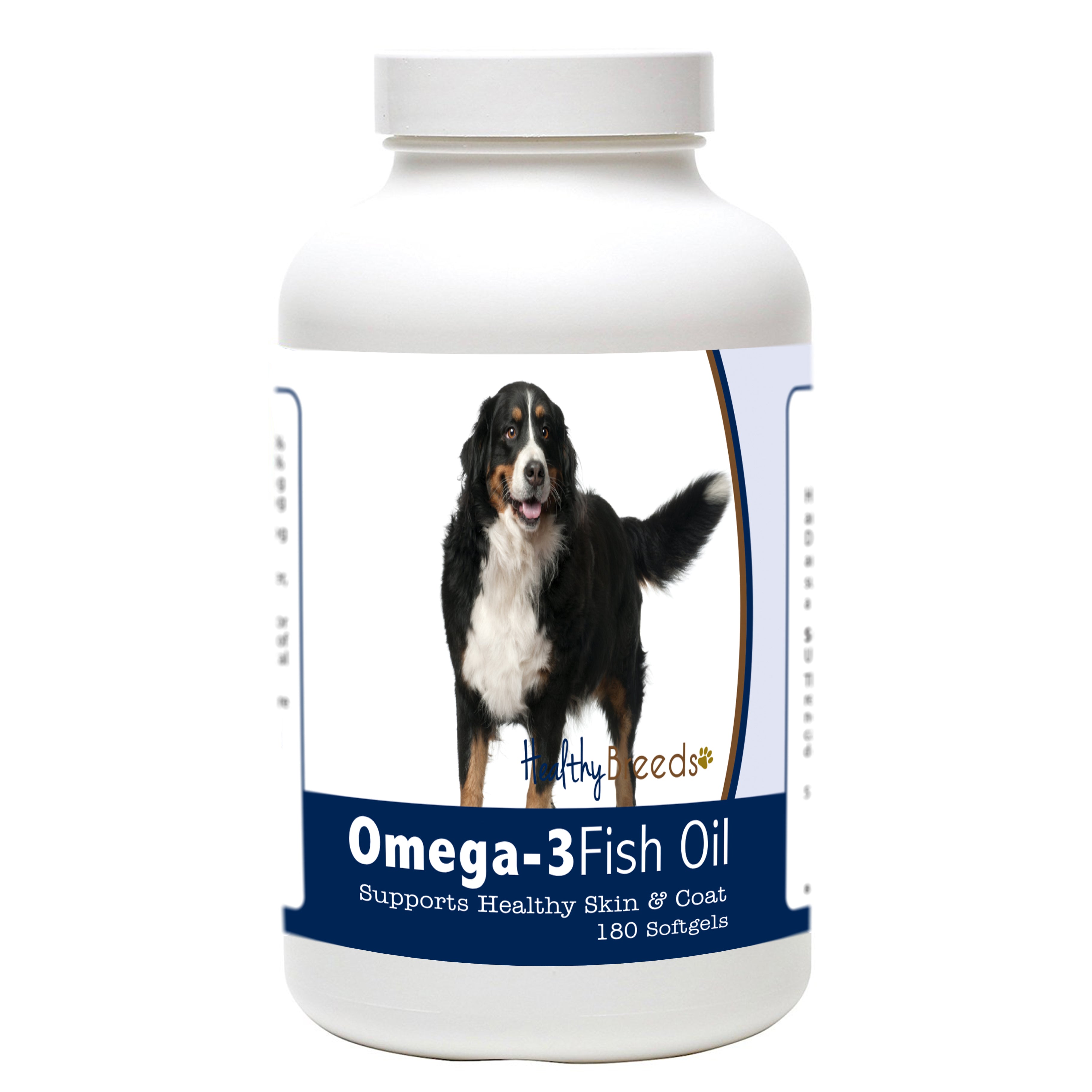 Bernese Mountain Dog Omega-3 Fish Oil Softgels 180 Count