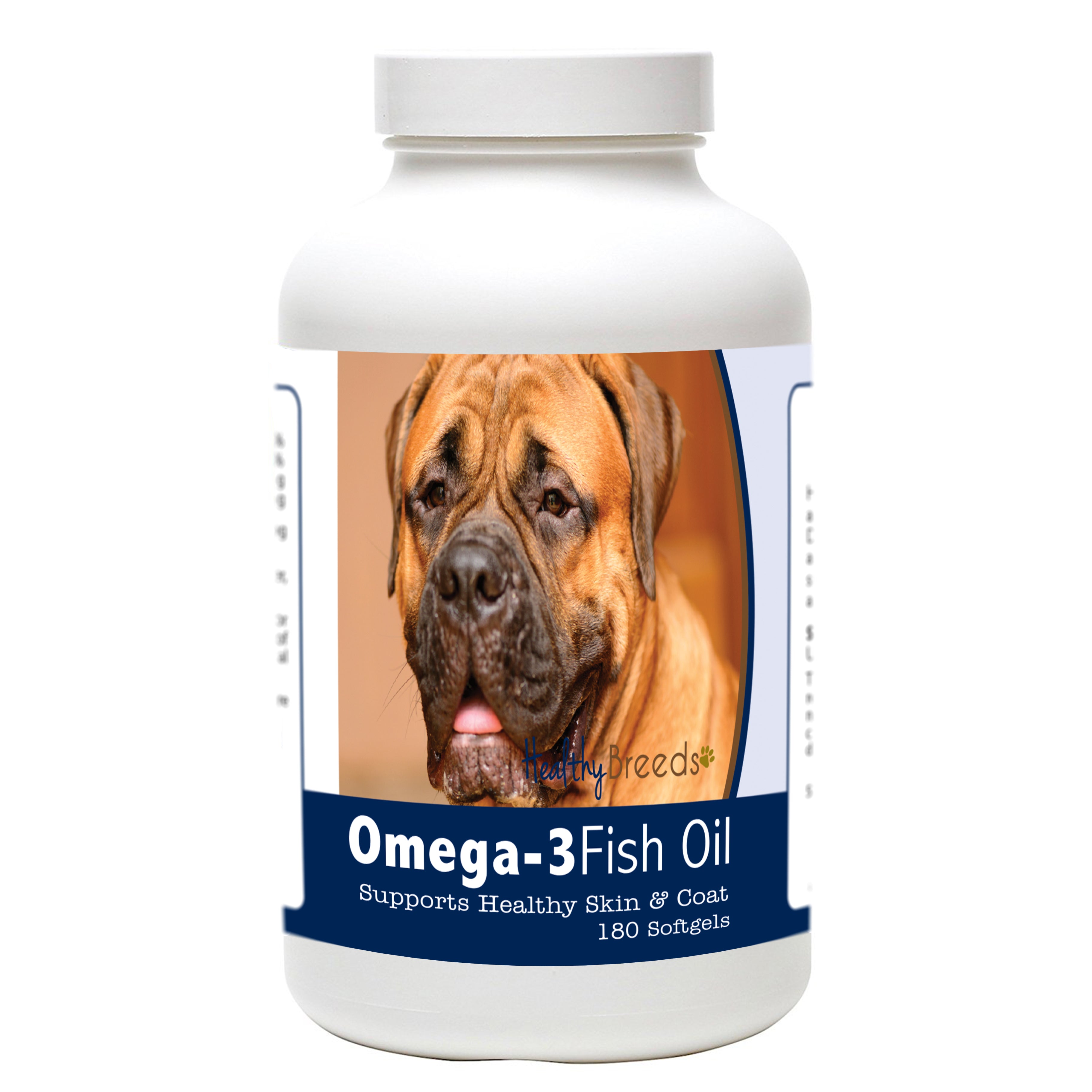 Bullmastiff Omega-3 Fish Oil Softgels 180 Count