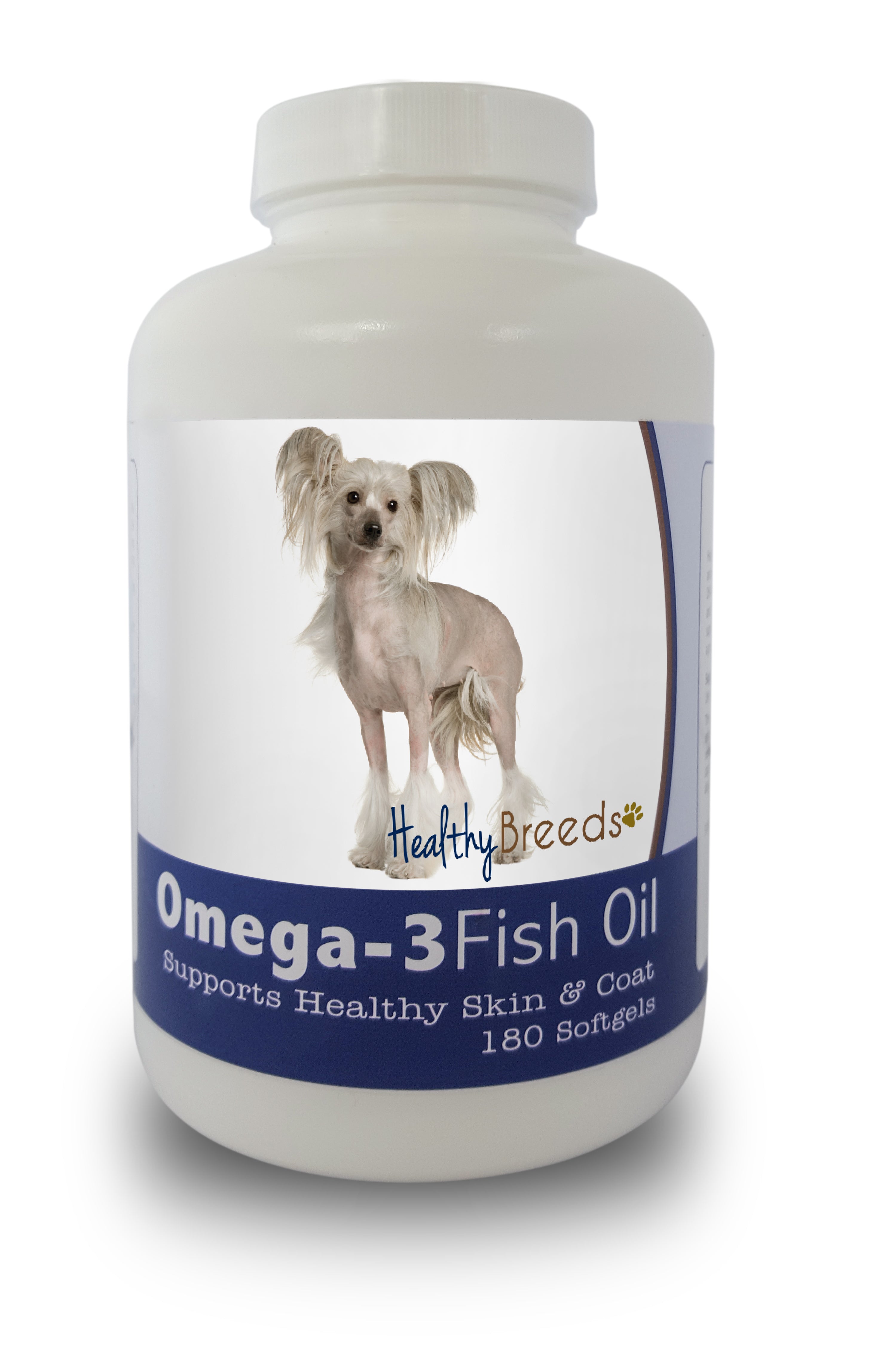 Chinese Crested Omega-3 Fish Oil Softgels 180 Count
