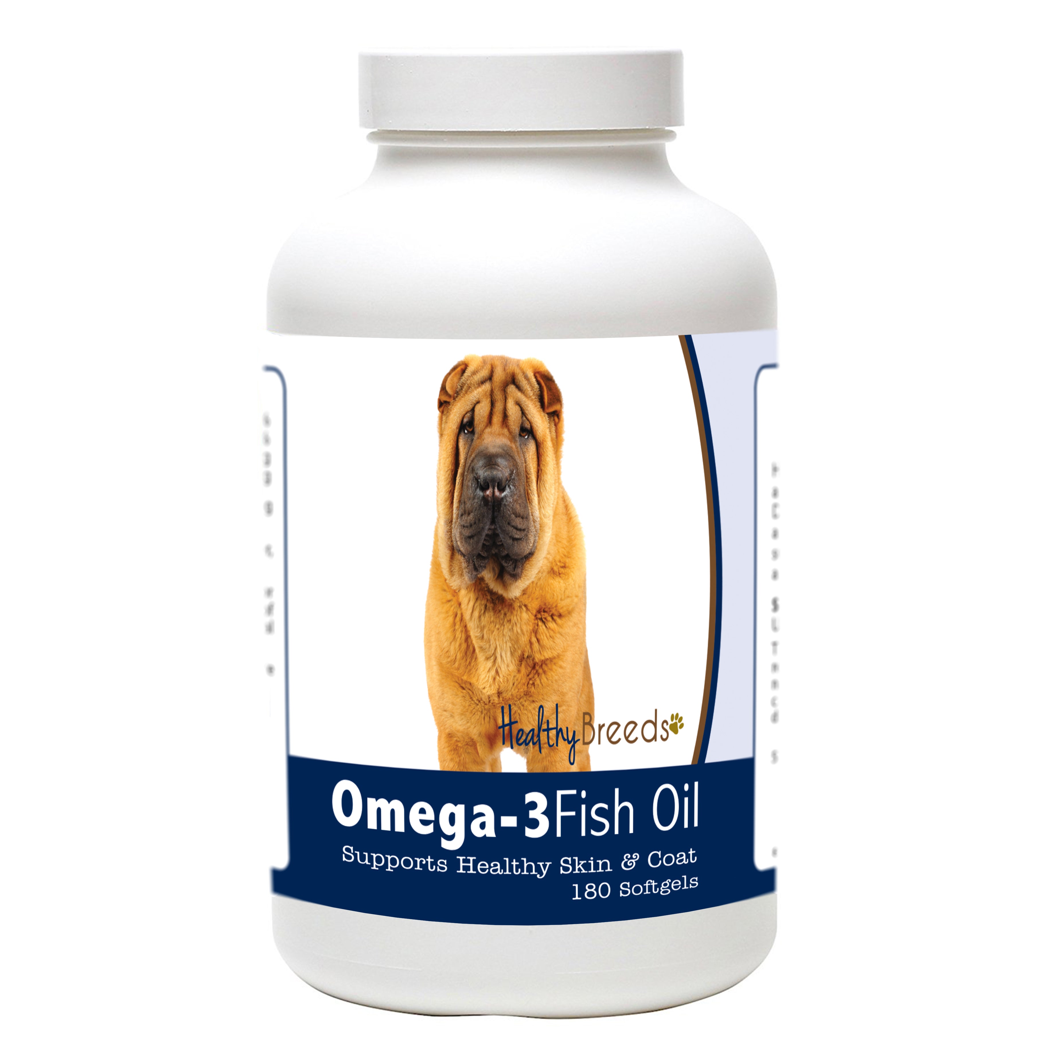 Chinese Shar Pei Omega-3 Fish Oil Softgels 180 Count