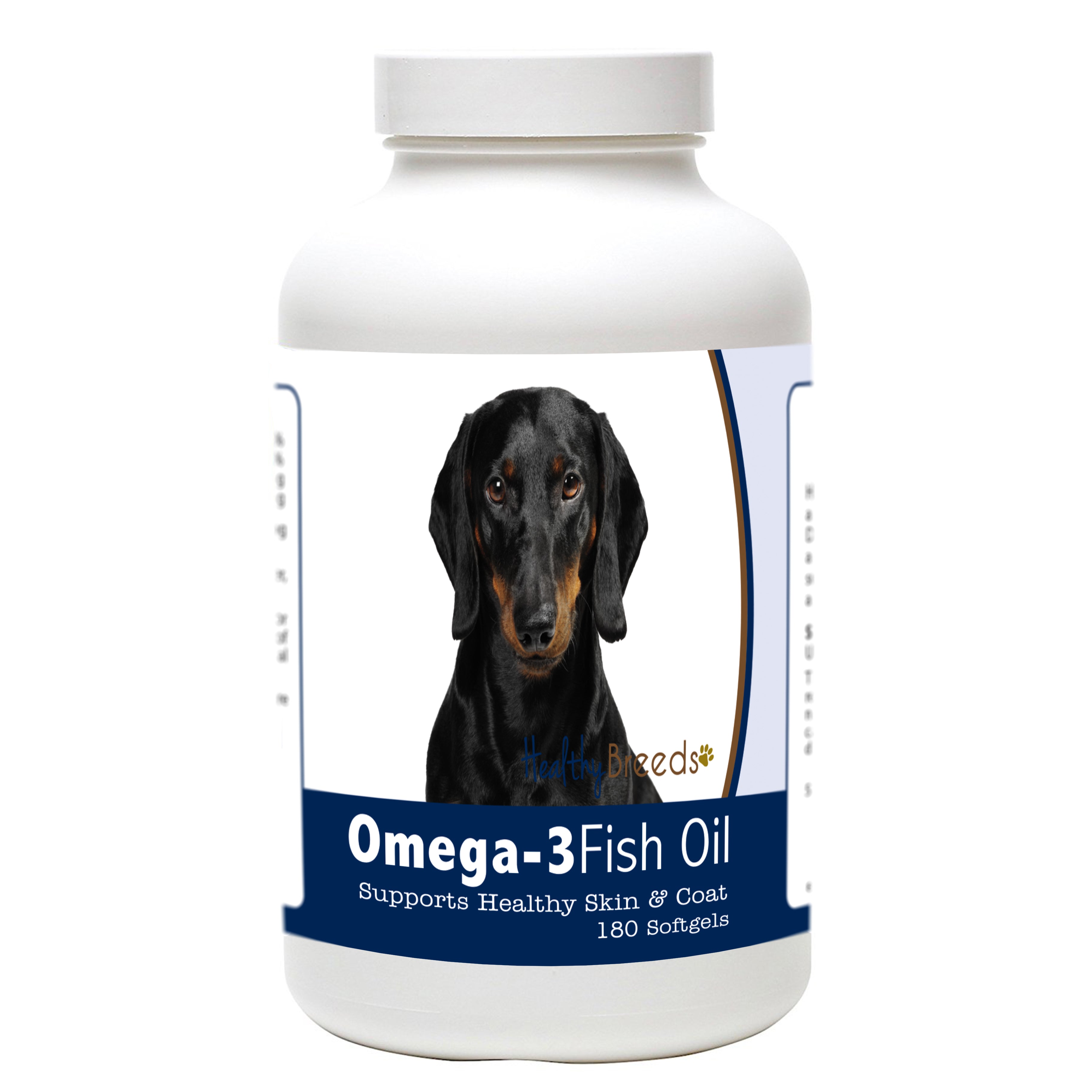 Dachshund Omega-3 Fish Oil Softgels 180 Count