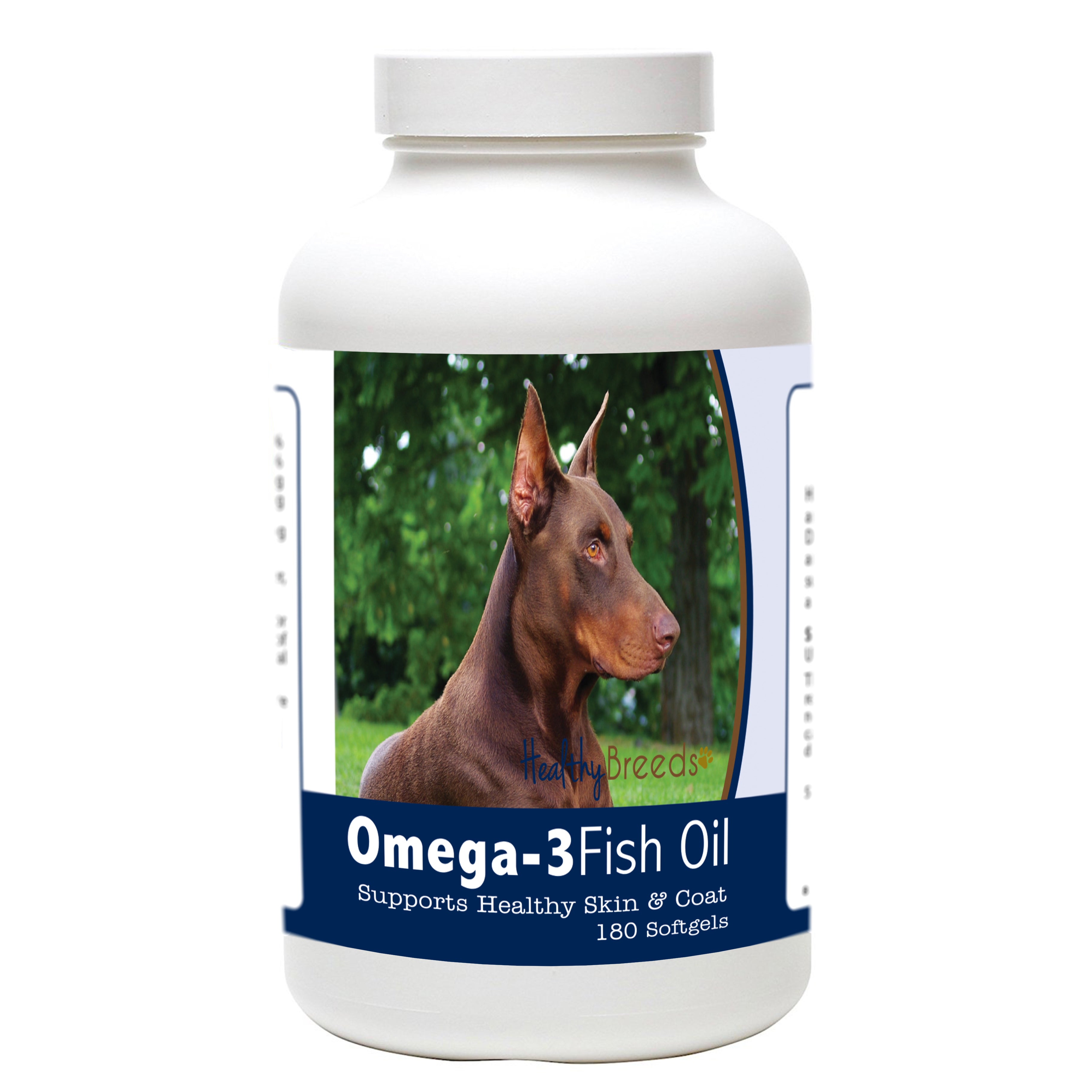 Doberman Pinscher Omega-3 Fish Oil Softgels 180 Count