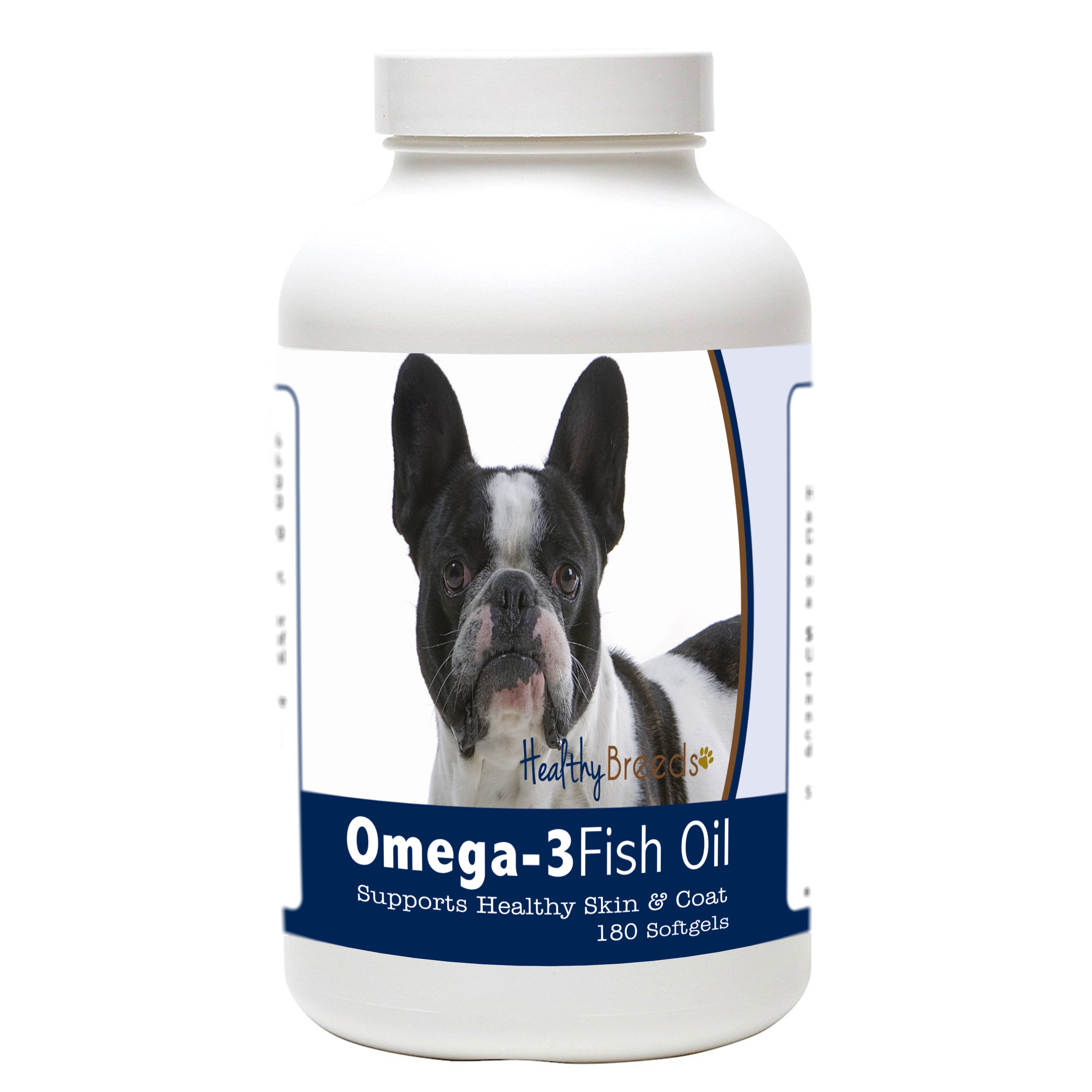 French Bulldog Omega-3 Fish Oil Softgels 180 Count