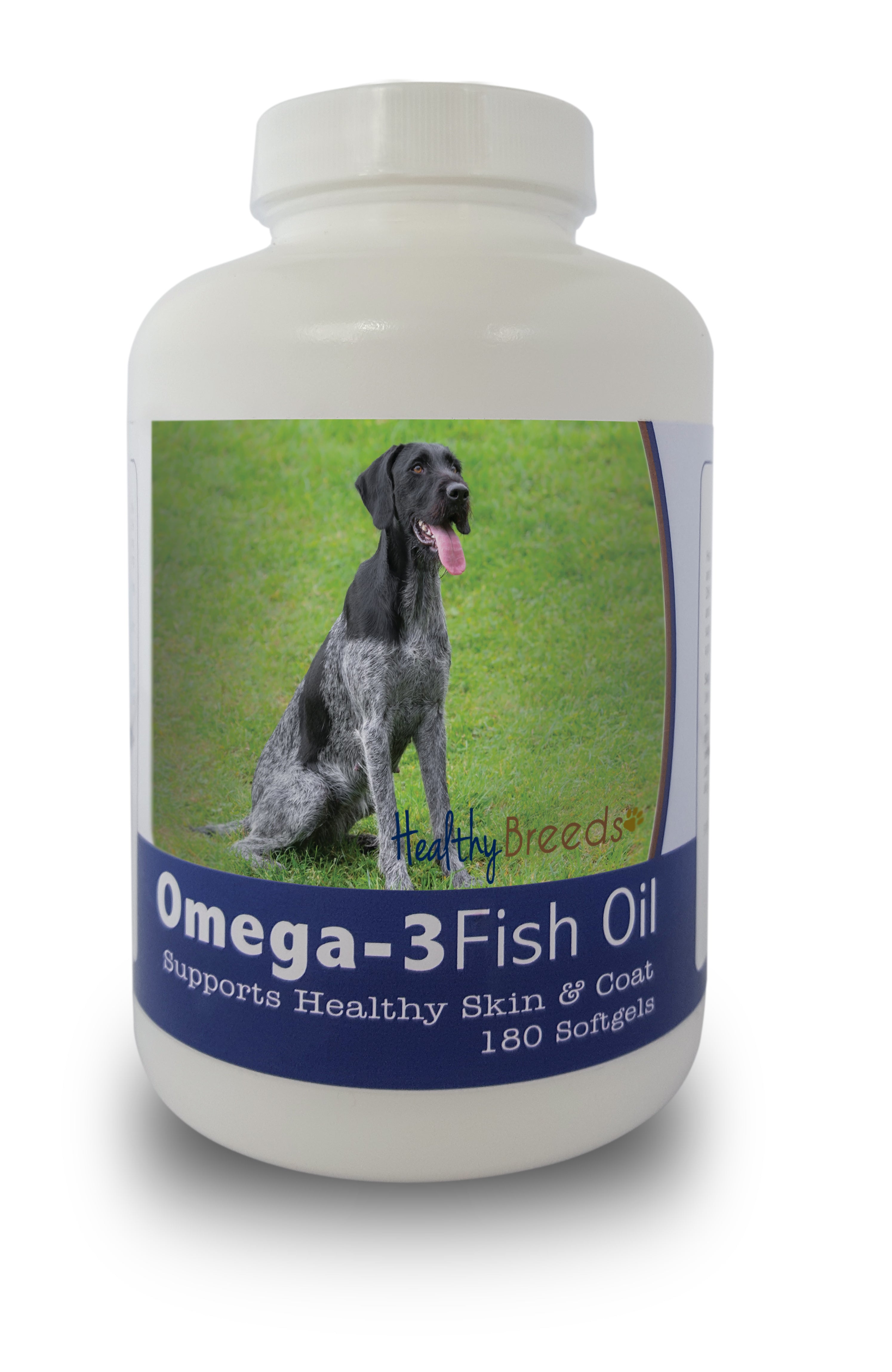 German Wirehaired Pointer Omega-3 Fish Oil Softgels 180 Count