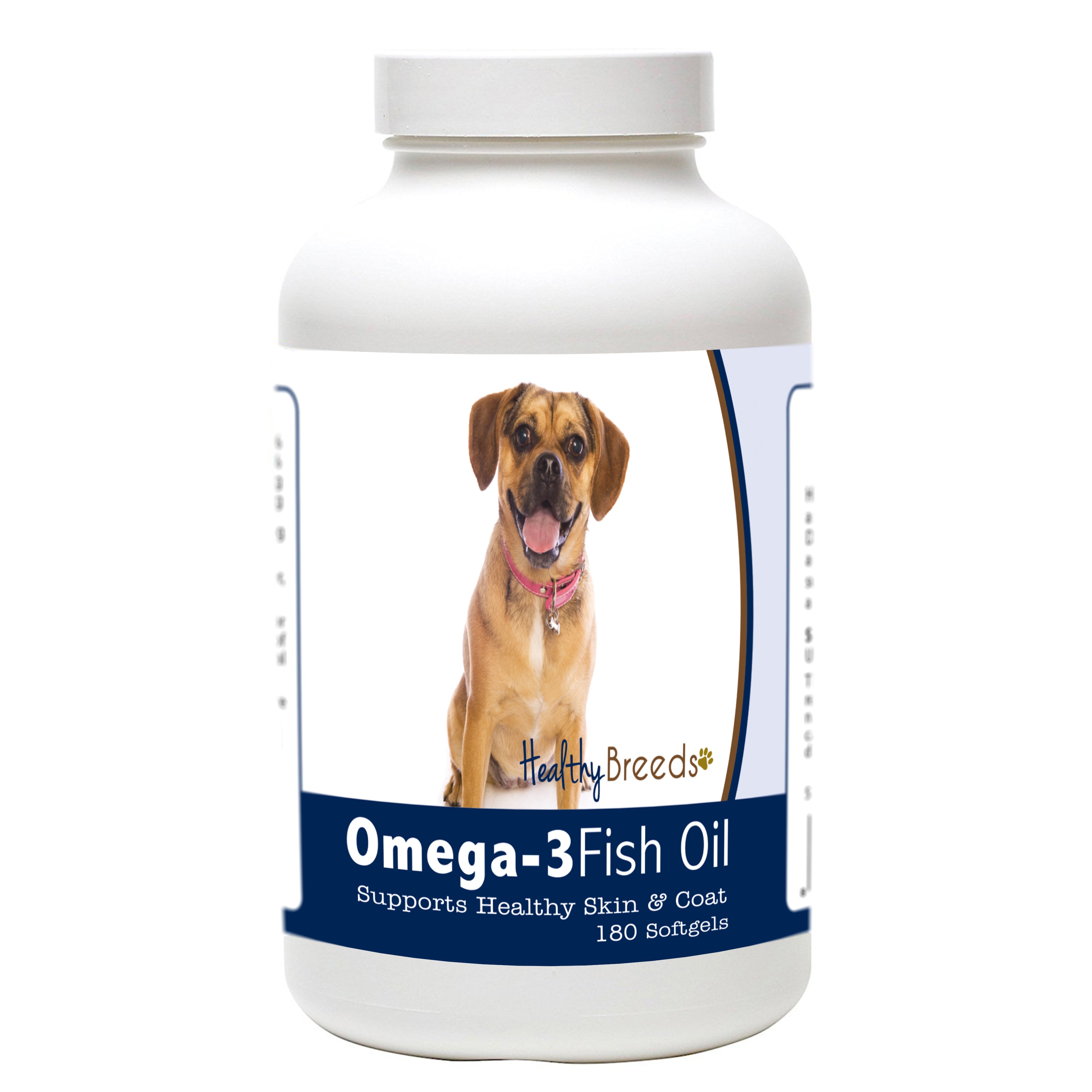 Puggle Omega-3 Fish Oil Softgels 180 Count