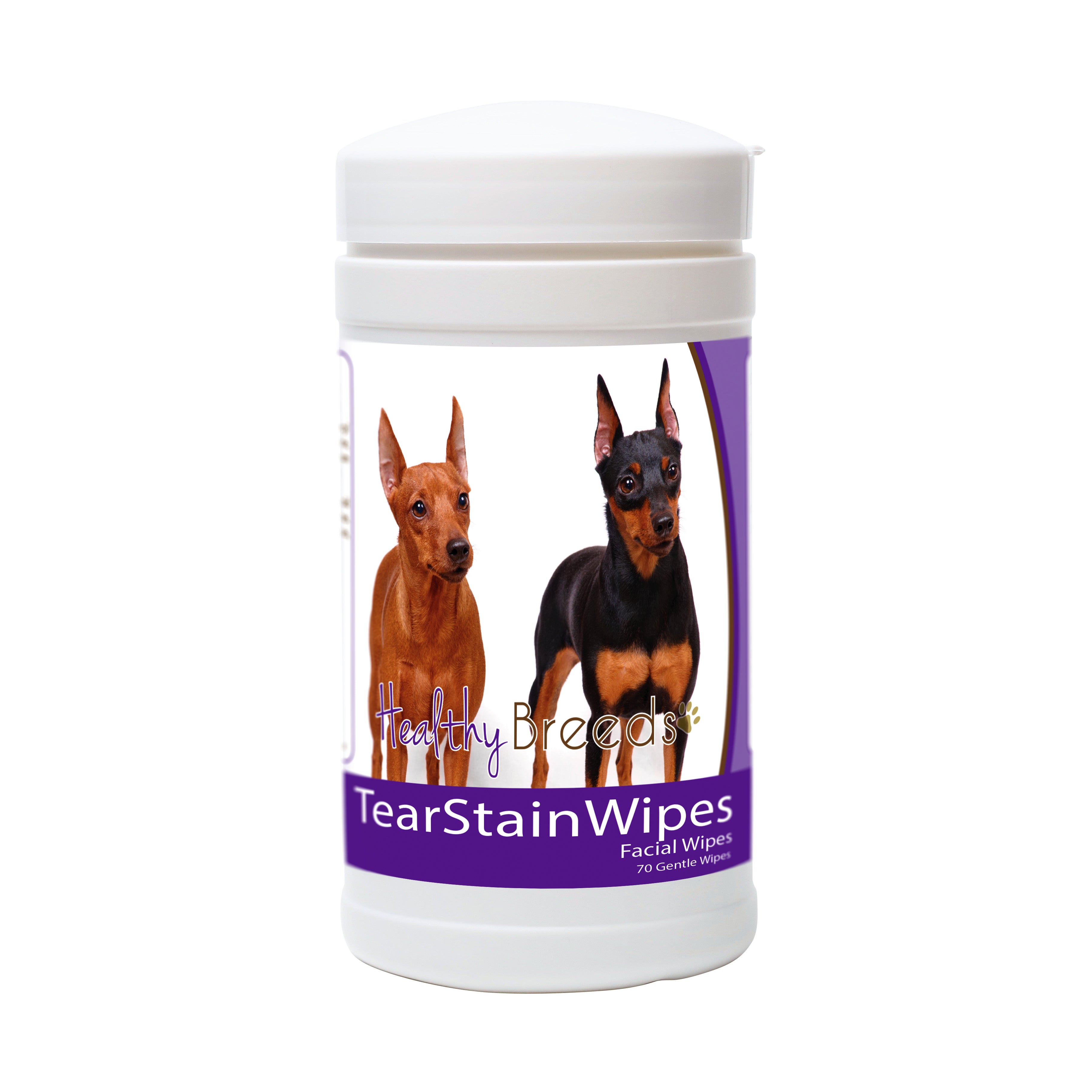 Miniature Pinscher Tear Stain Wipes 70 Count
