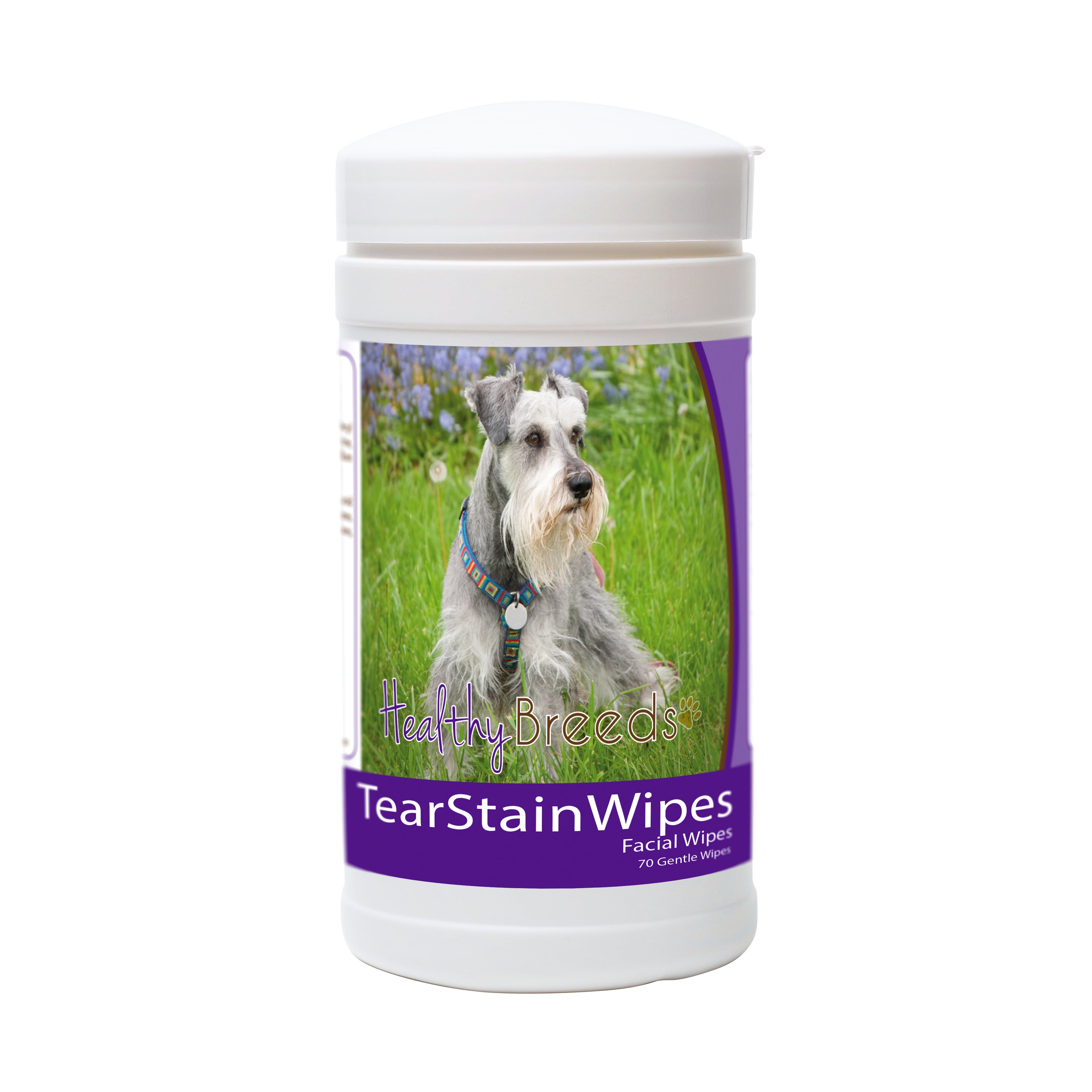 Miniature Schnauzer Tear Stain Wipes 70 Count