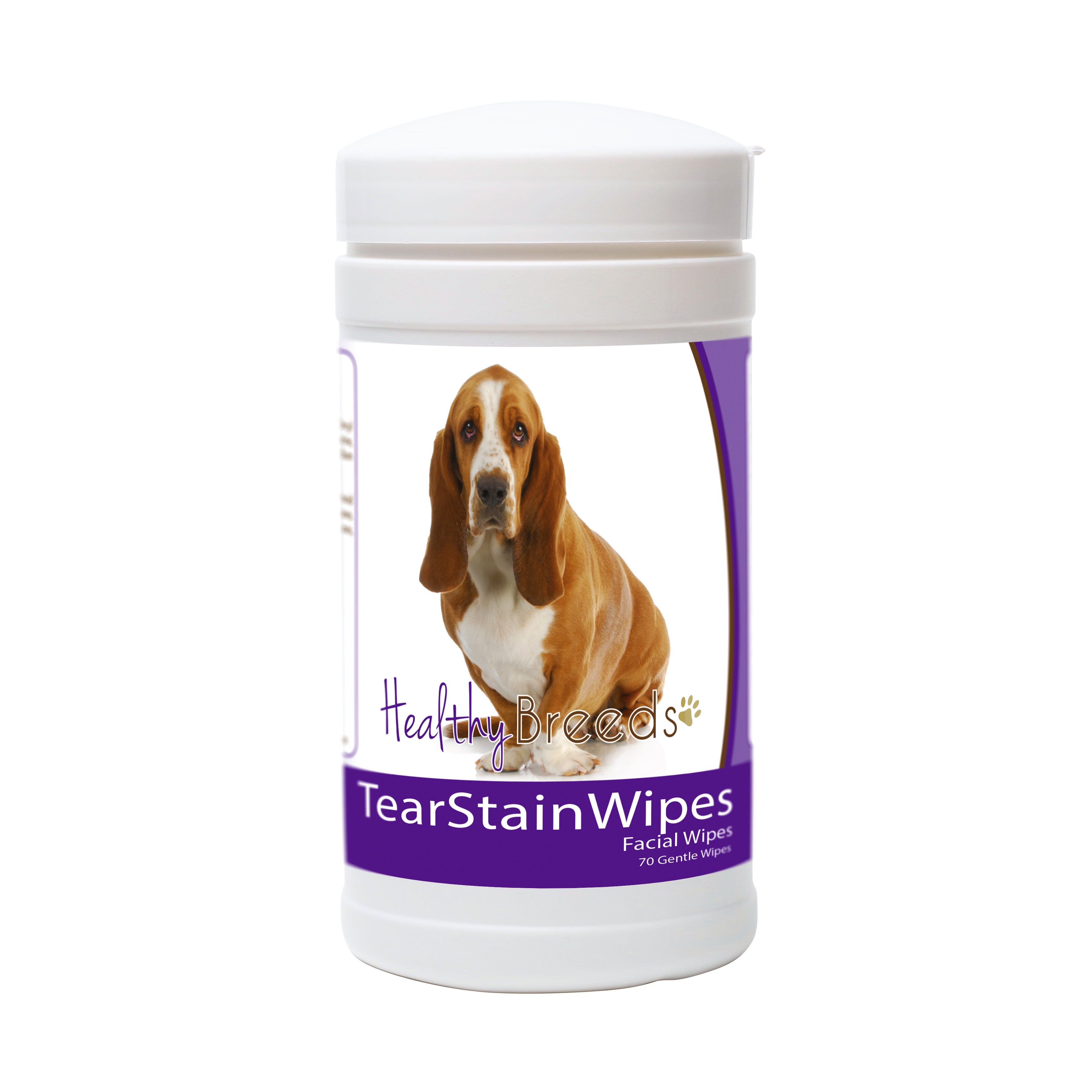 Basset Hound Tear Stain Wipes 70 Count