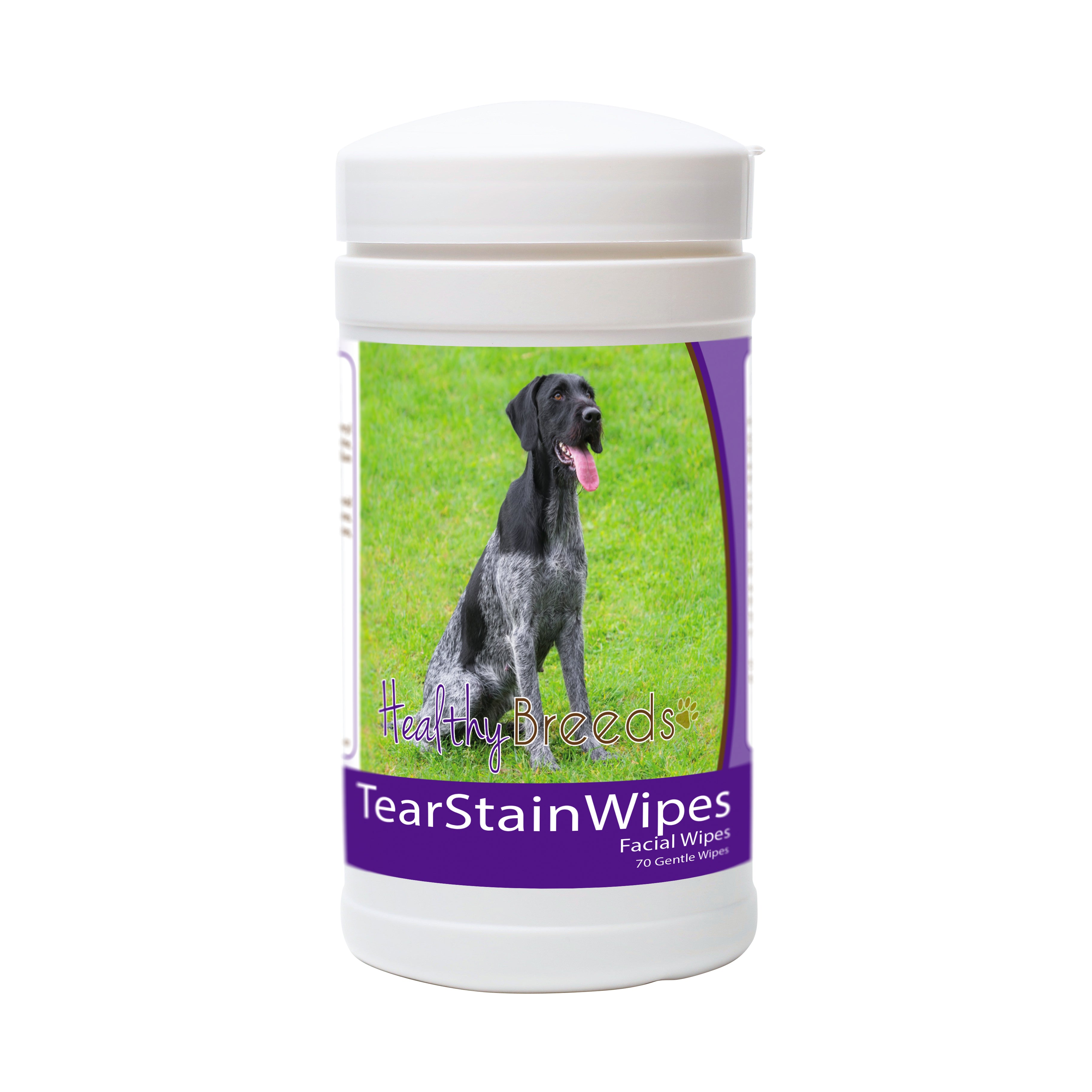 German Wirehaired Pointer Tear Stain Wipes 70 Count