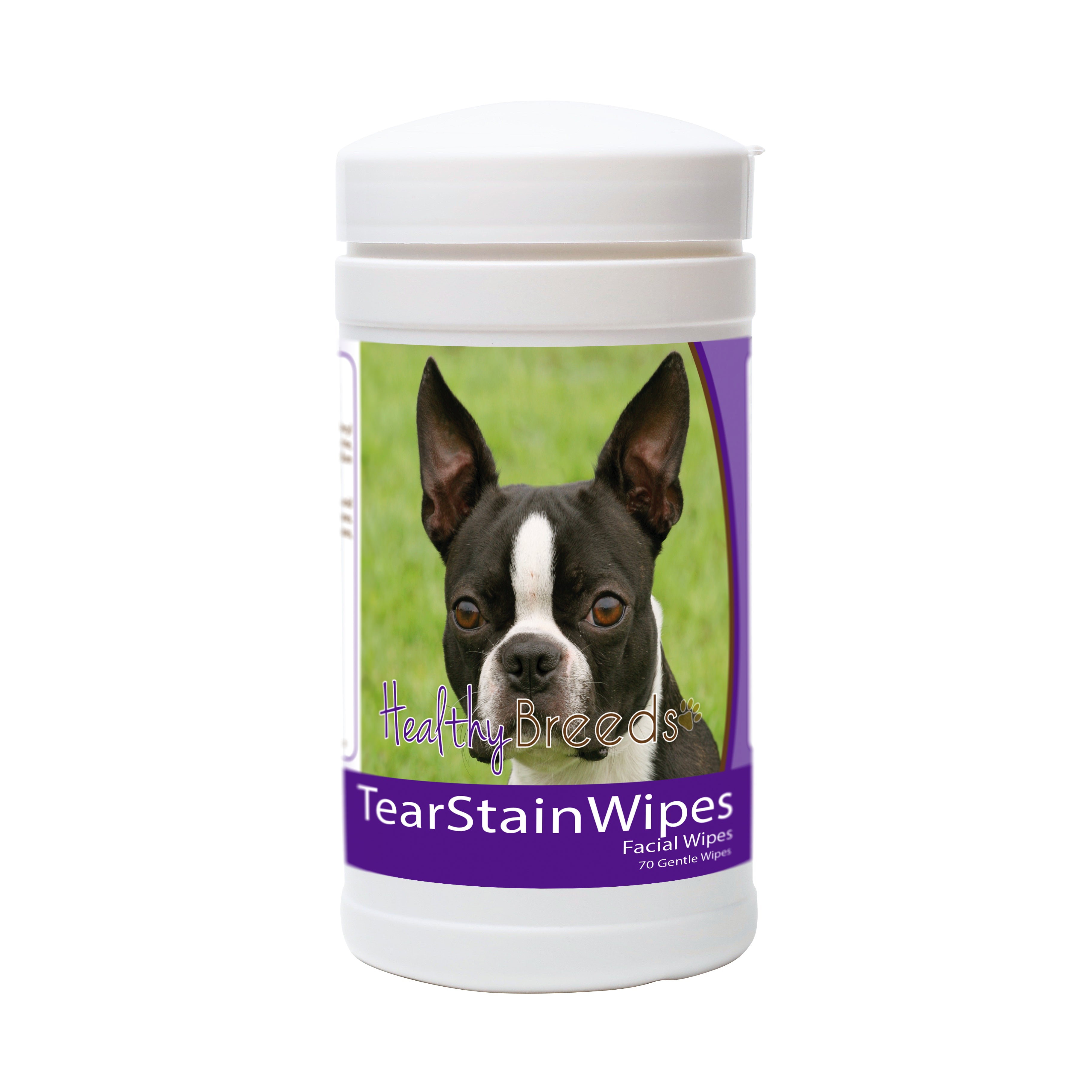 Boston Terrier Tear Stain Wipes 70 Count