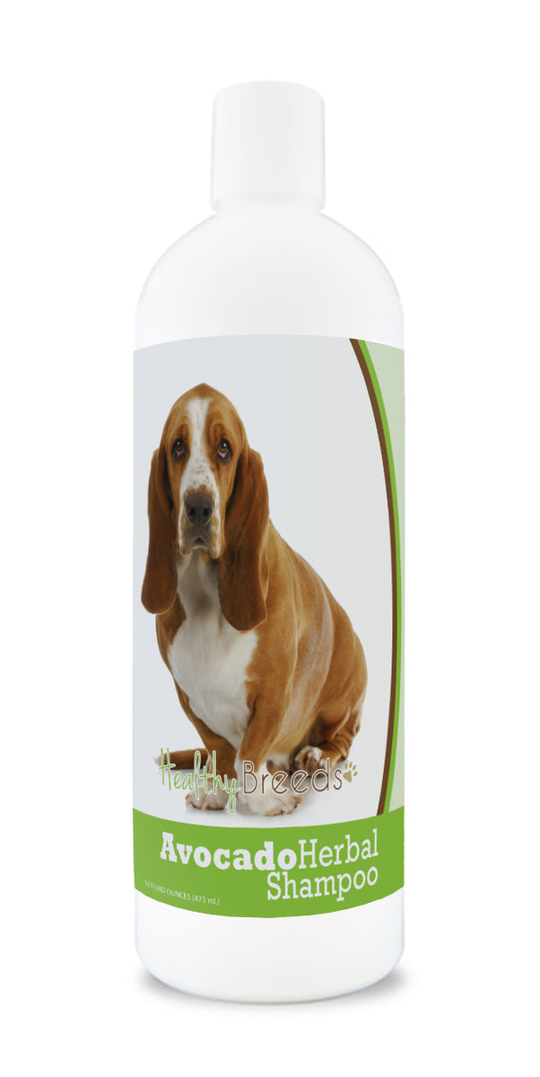 Basset Hound Avocado Herbal Dog Shampoo 16 oz Healthy Breeds