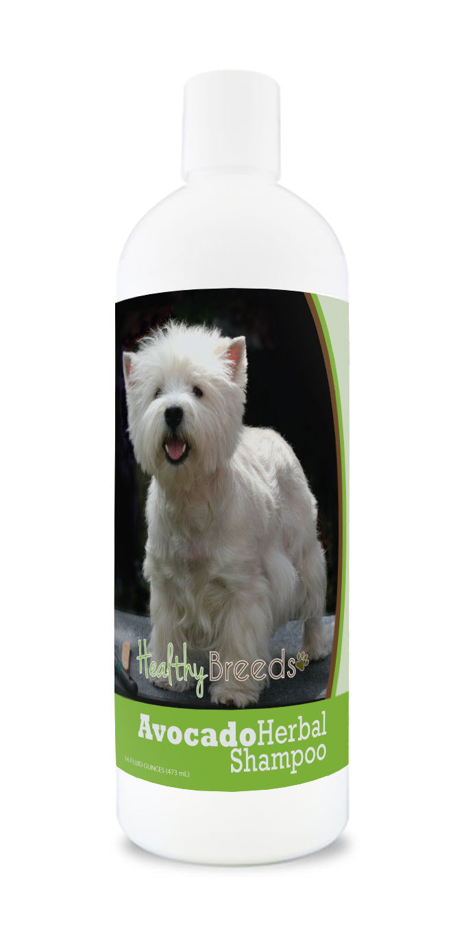 West Highland White Terrier Avocado Herbal Dog Shampoo 16 oz