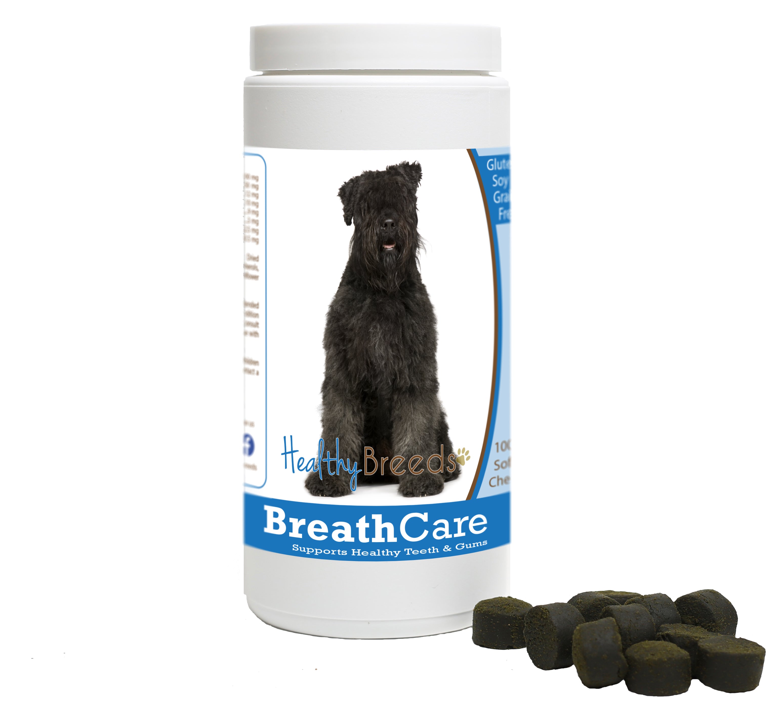Bouvier des Flandres Breath Care Soft Chews for Dogs 100 Count