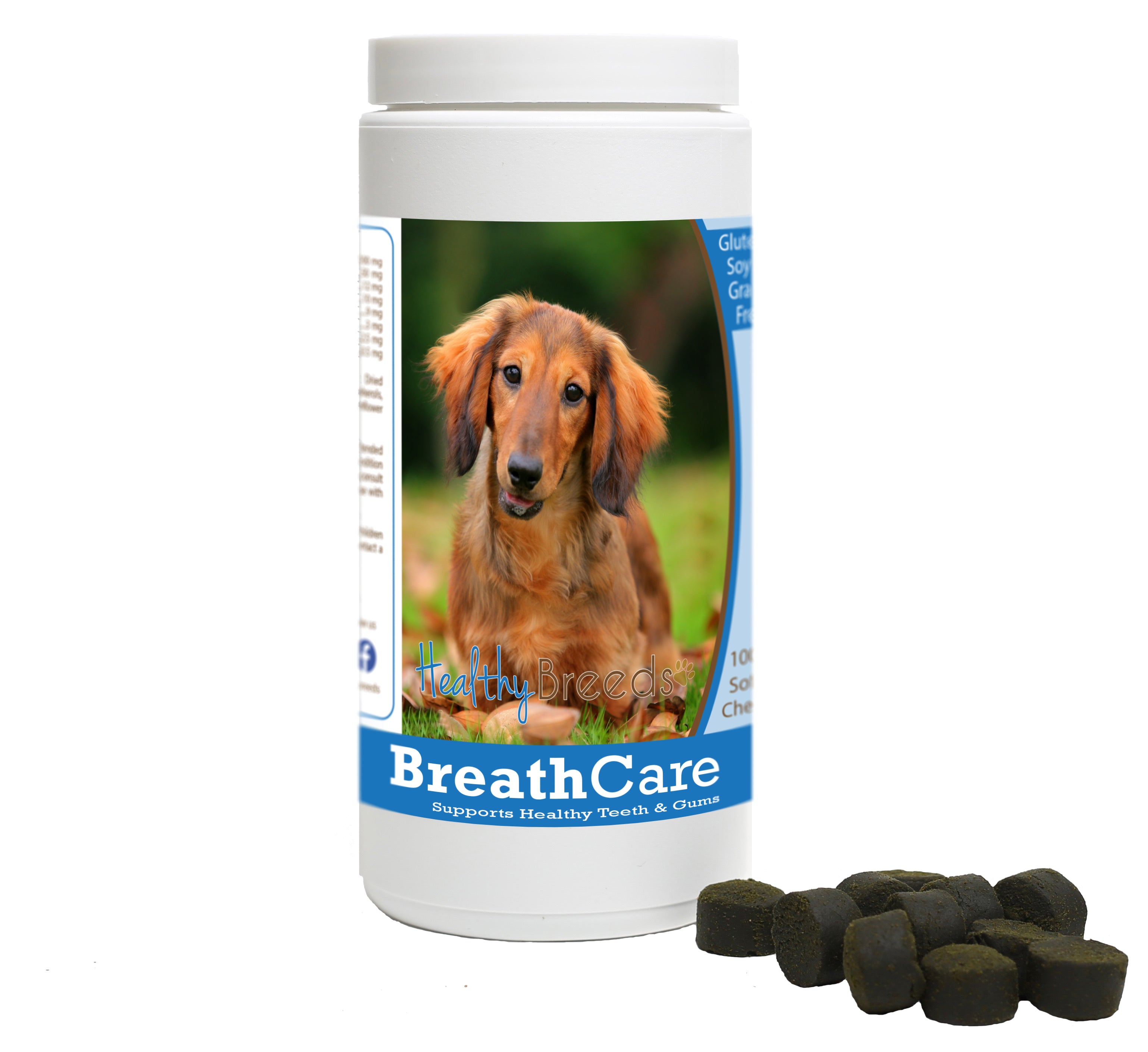 Dachshund Breath Care Soft Chews for Dogs 60 Count