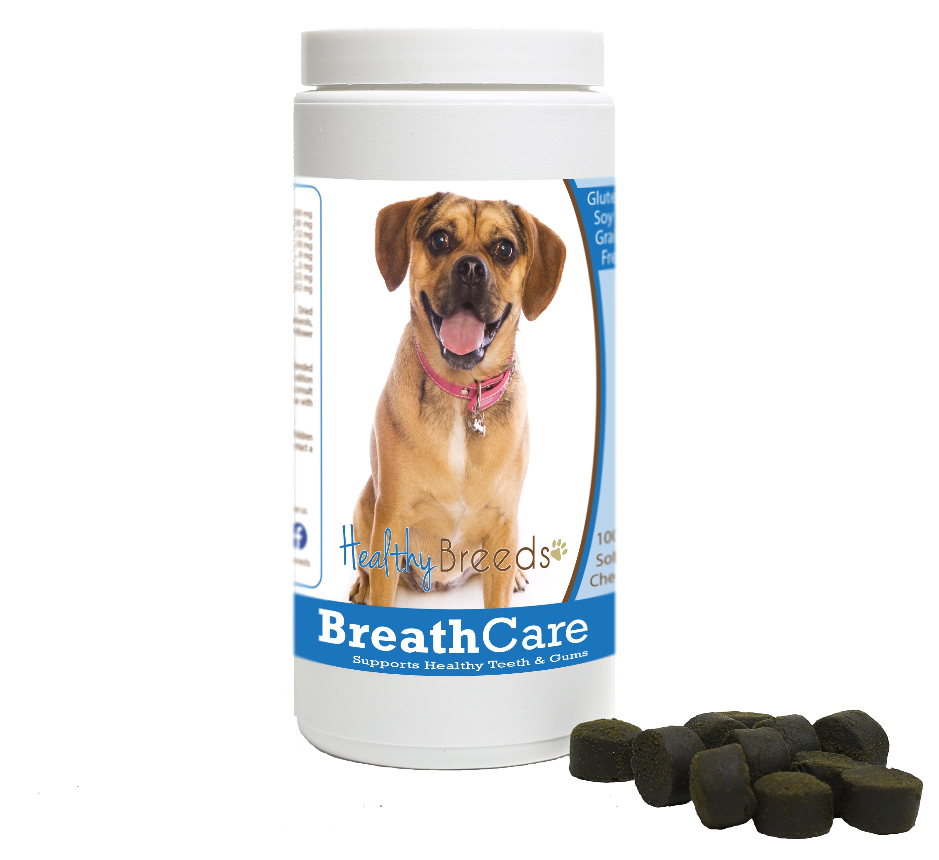 Puggle Breath Care Soft Chews for Dogs 60 Count