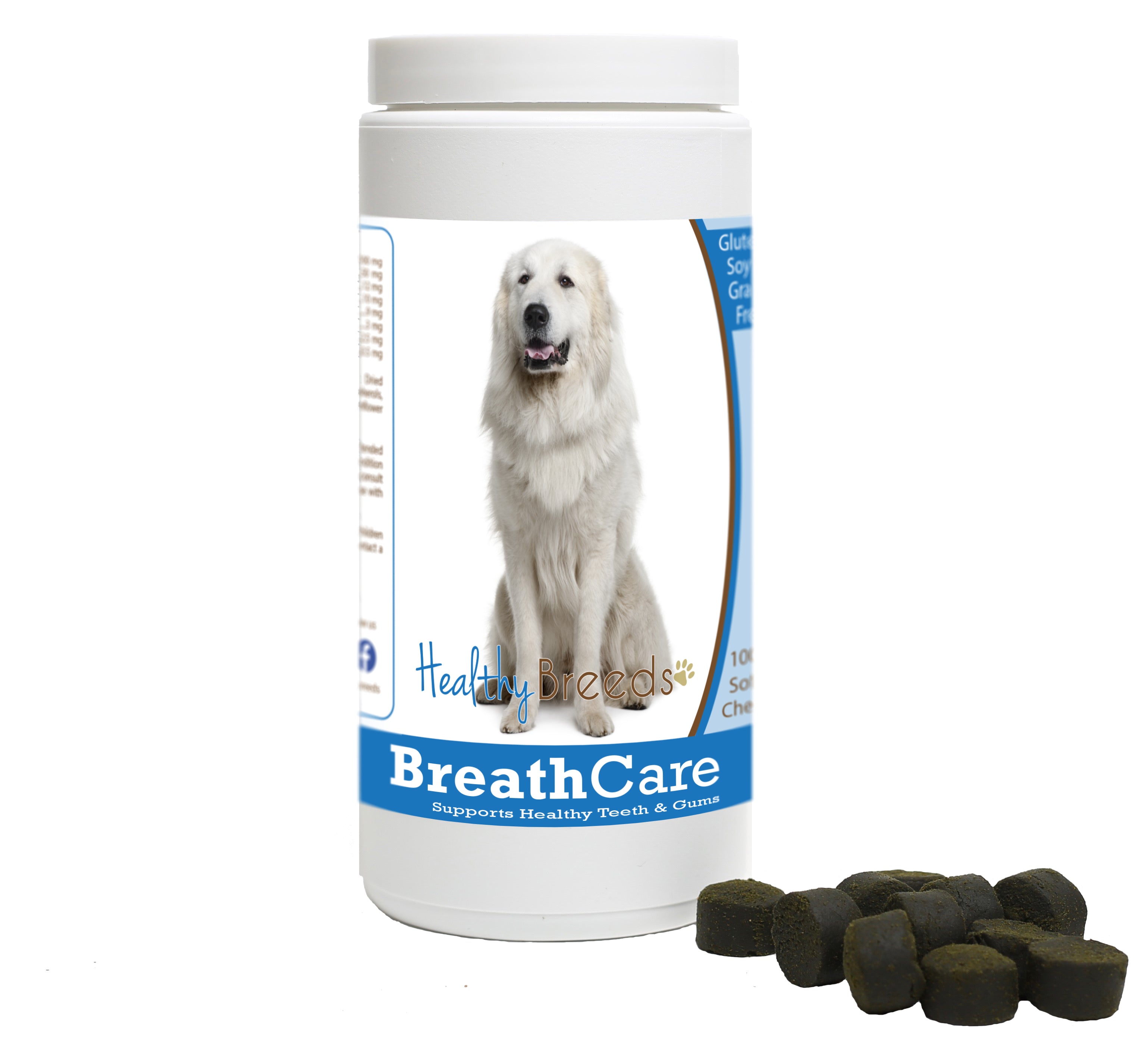 Great Pyrenees Breath Care Soft Chews for Dogs 60 Count