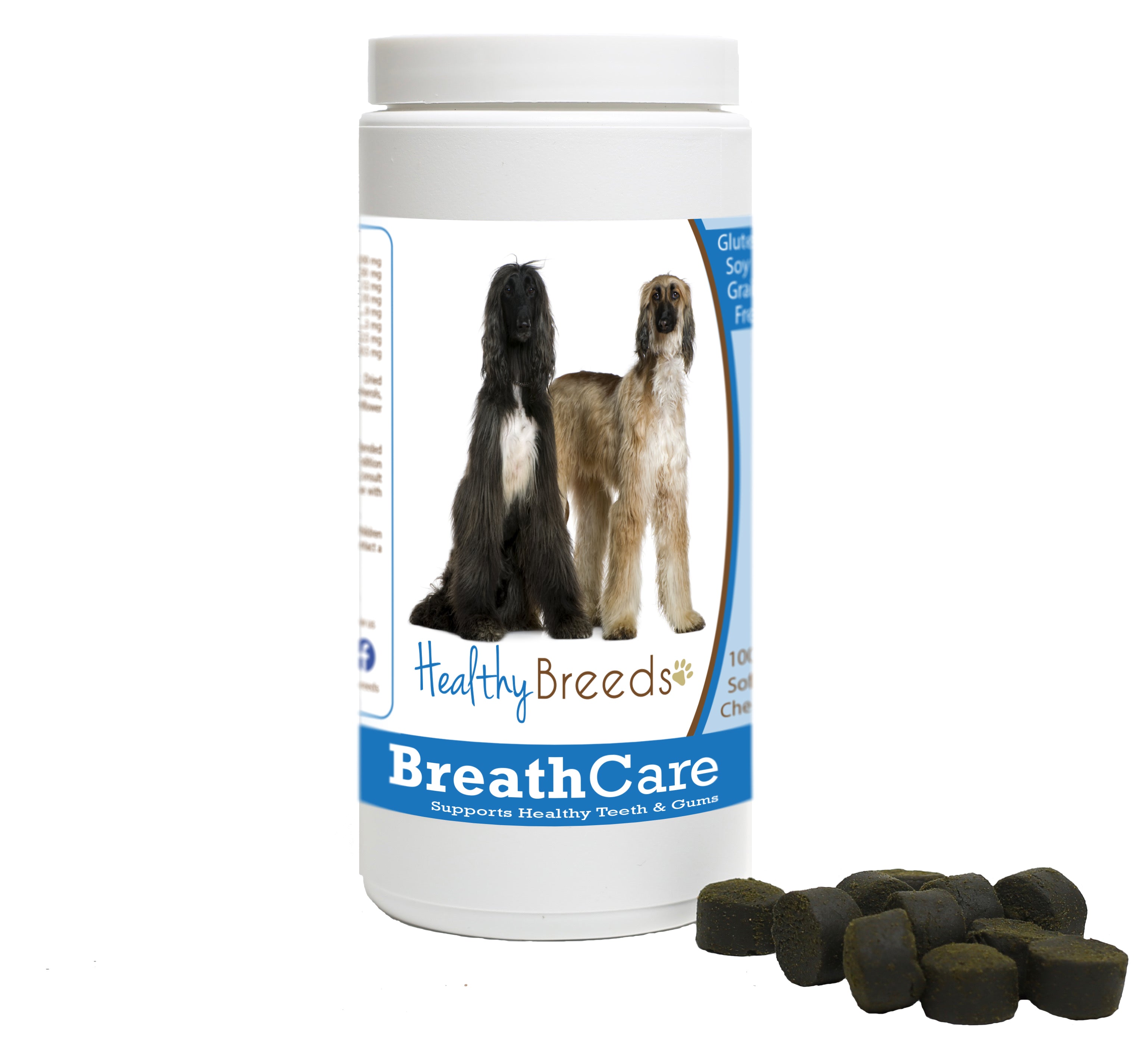 Afghan Hound Breath Care Soft Chews for Dogs 100 Count