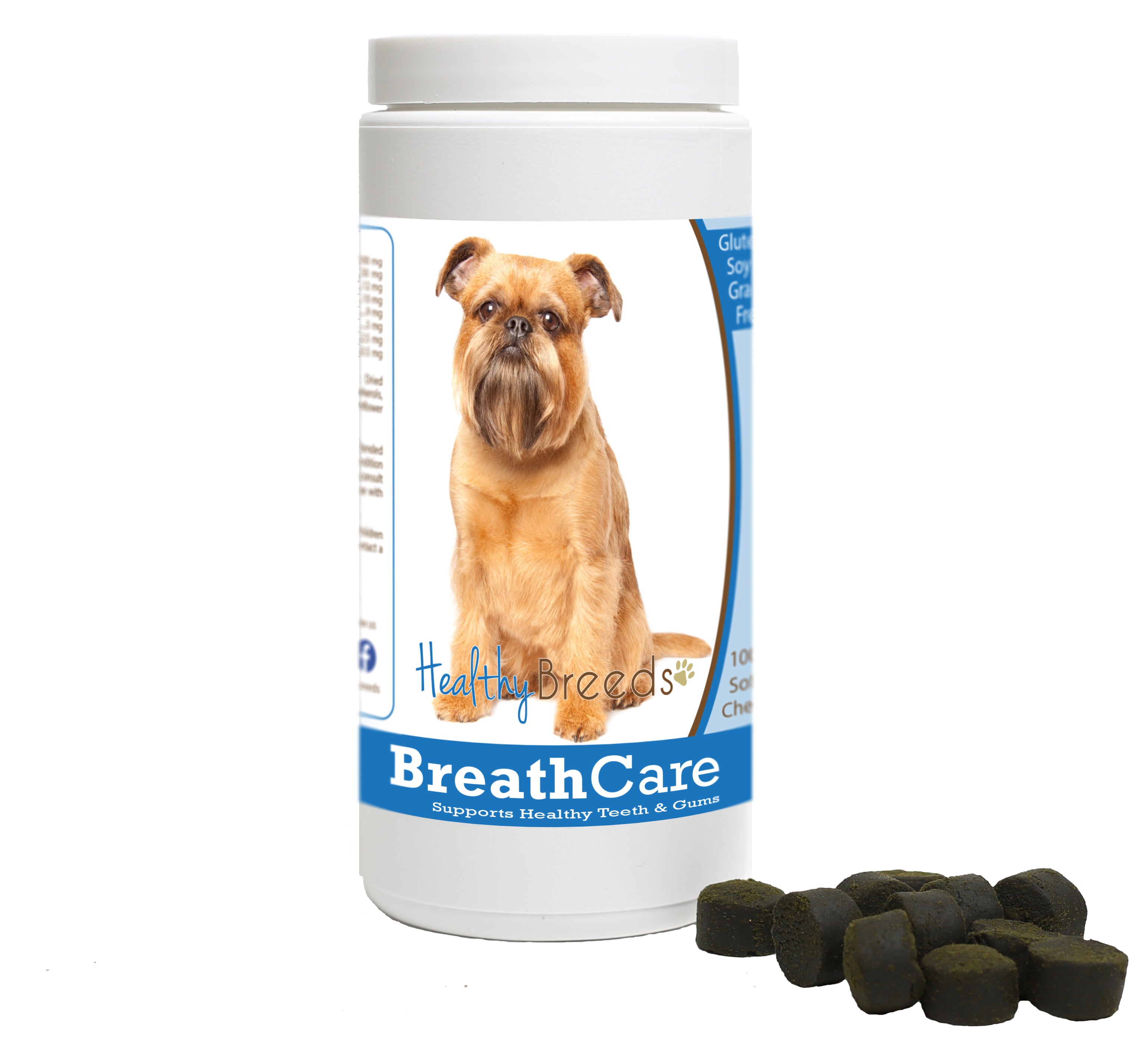 Brussels Griffon Breath Care Soft Chews for Dogs 60 Count