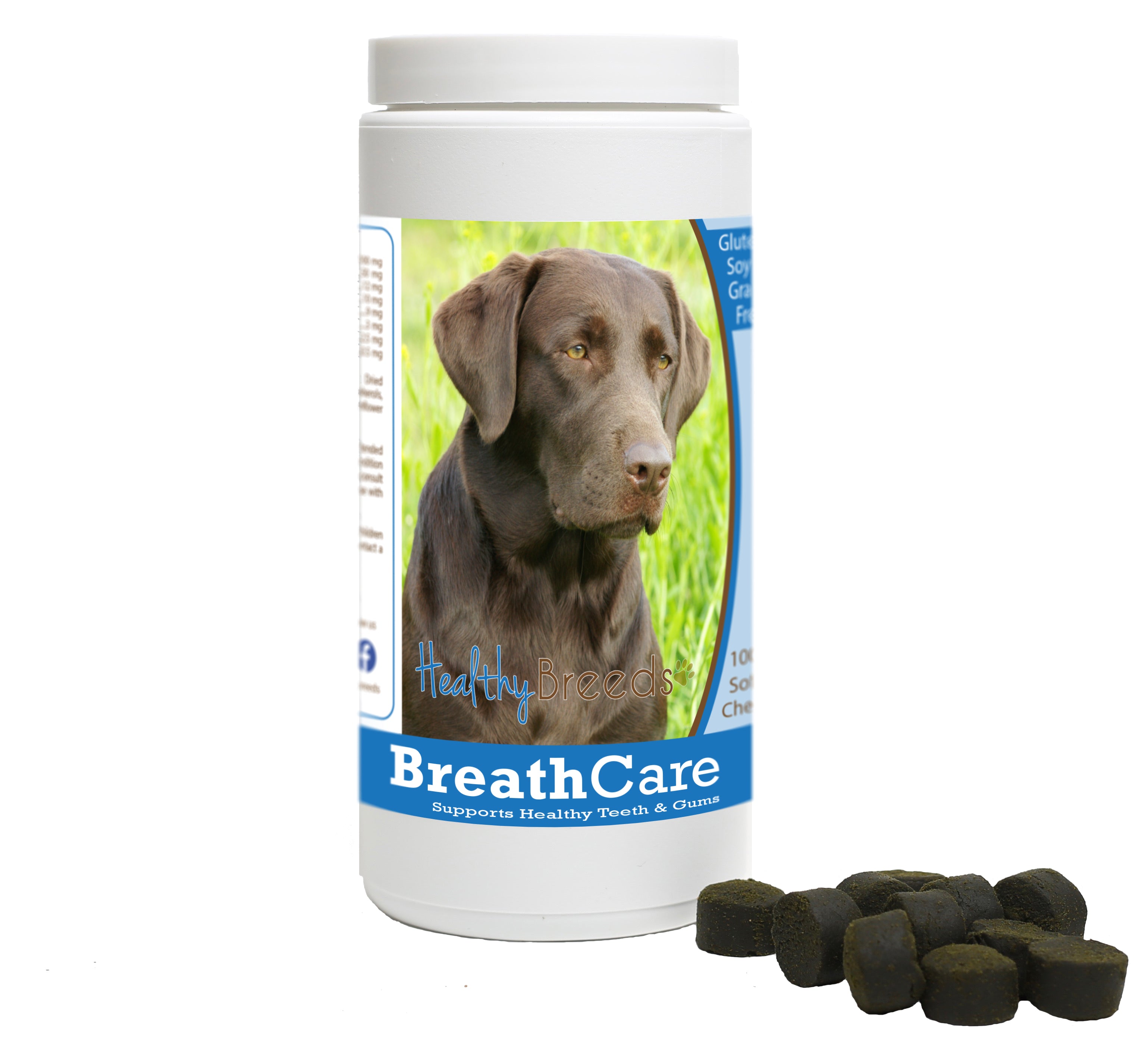 Labrador Retriever Breath Care Soft Chews for Dogs 60 Count