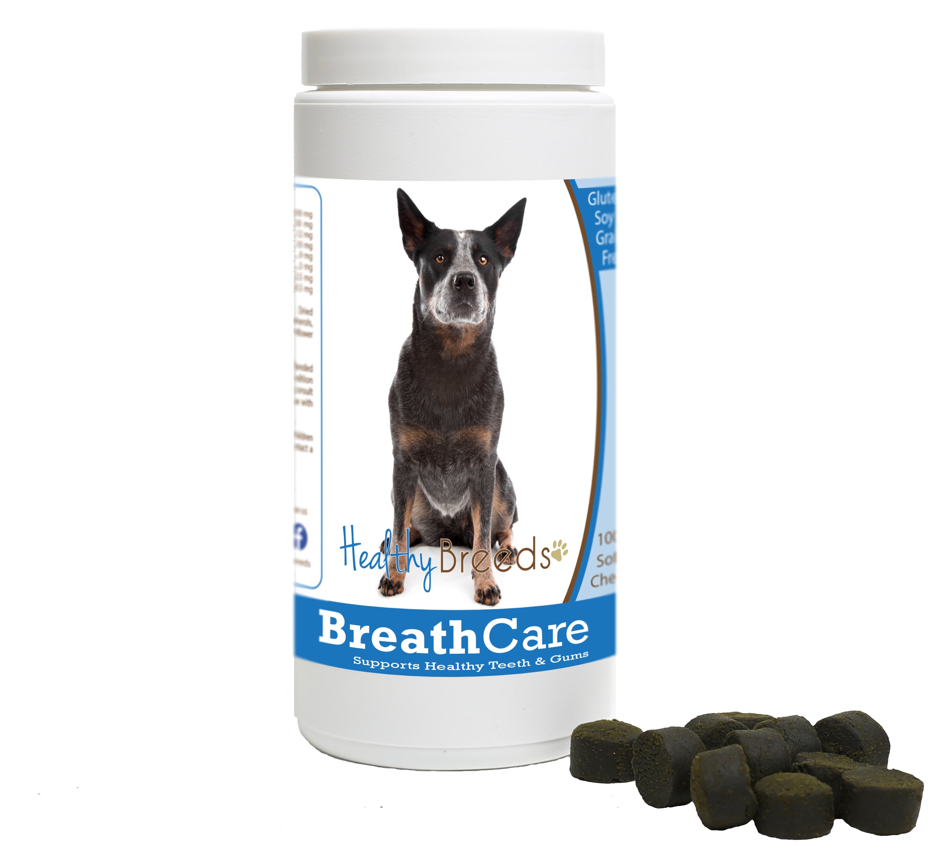 Australian Cattle Dog Breath Care Soft Chews for Dogs 100 Count