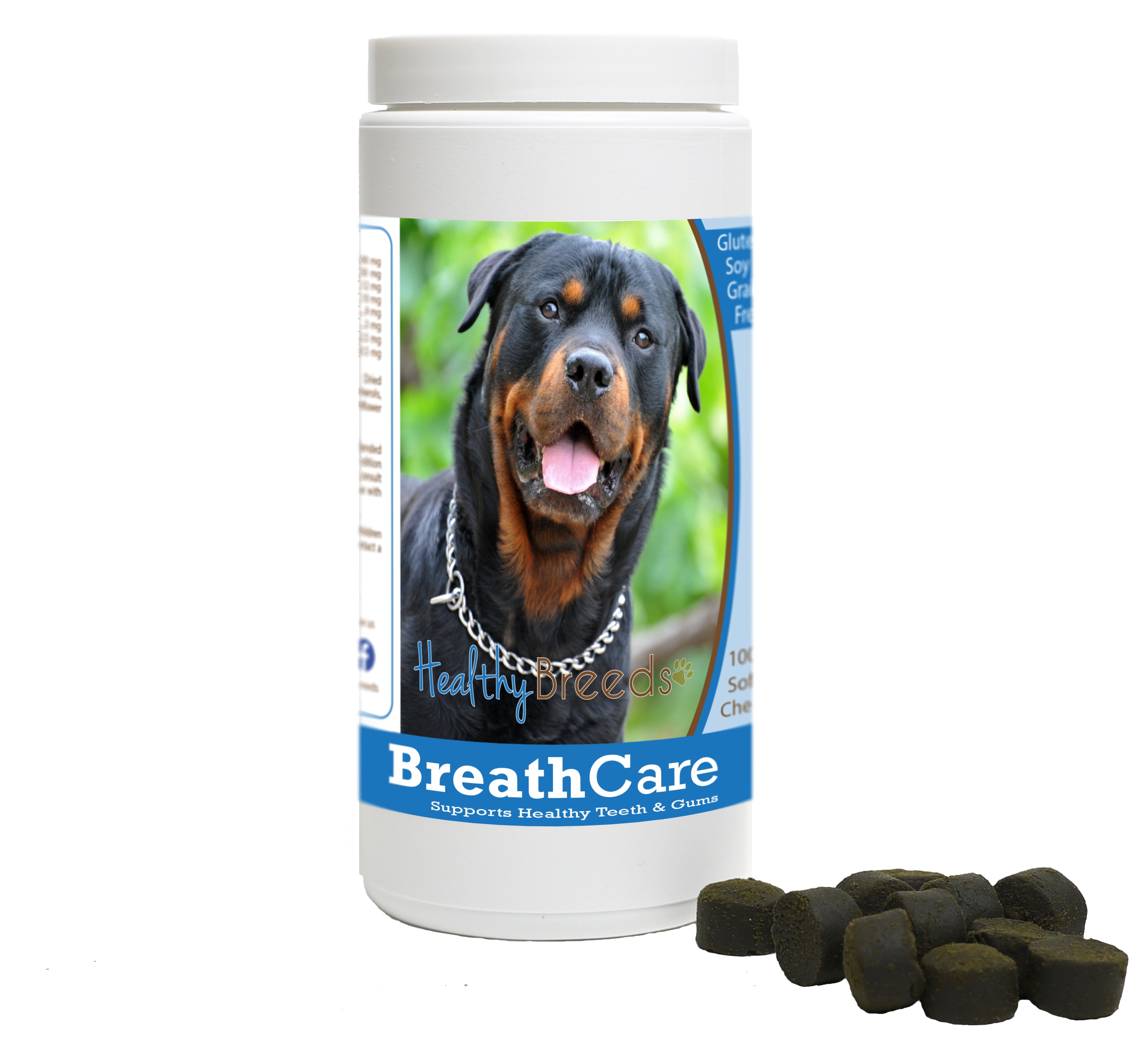 Rottweiler Breath Care Soft Chews for Dogs 60 Count