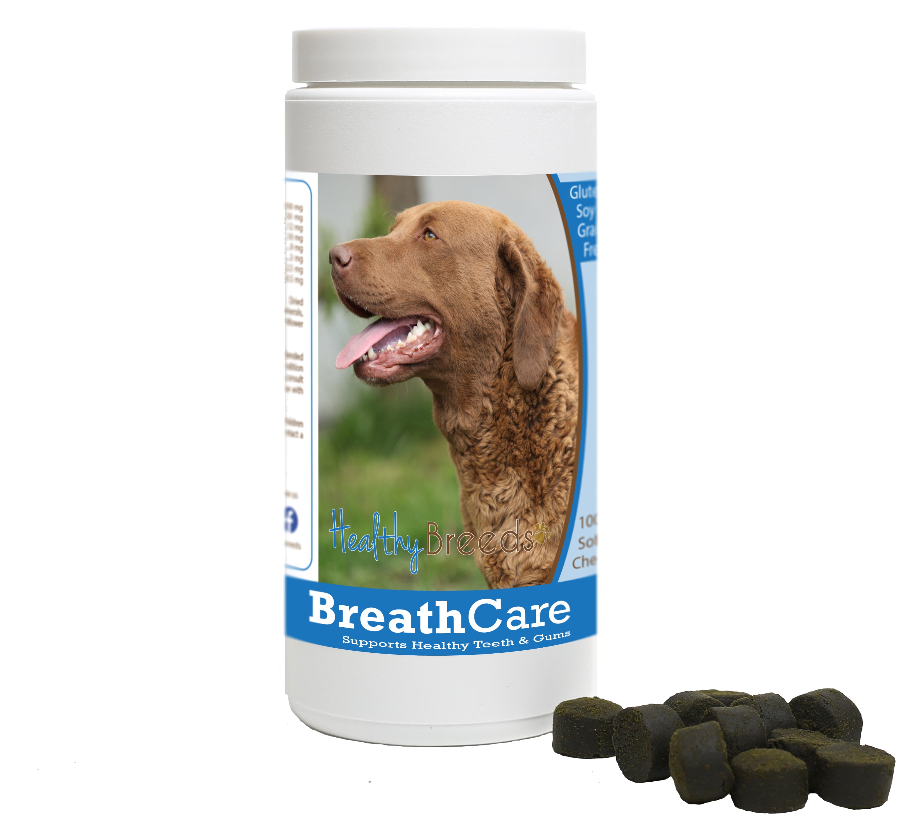 Chesapeake Bay Retriever Breath Care Soft Chews for Dogs 60 Count