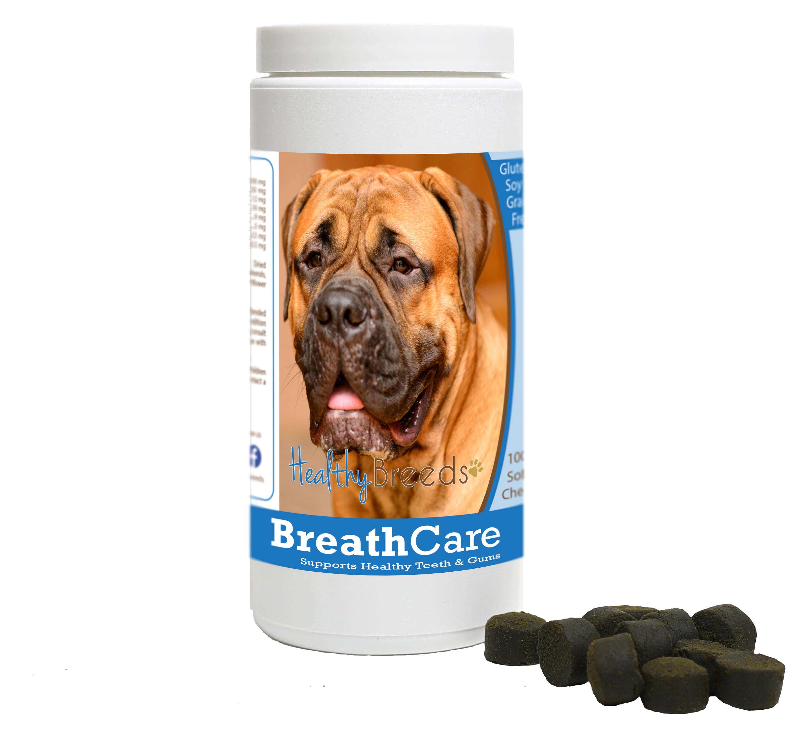 Bullmastiff Breath Care Soft Chews for Dogs 60 Count