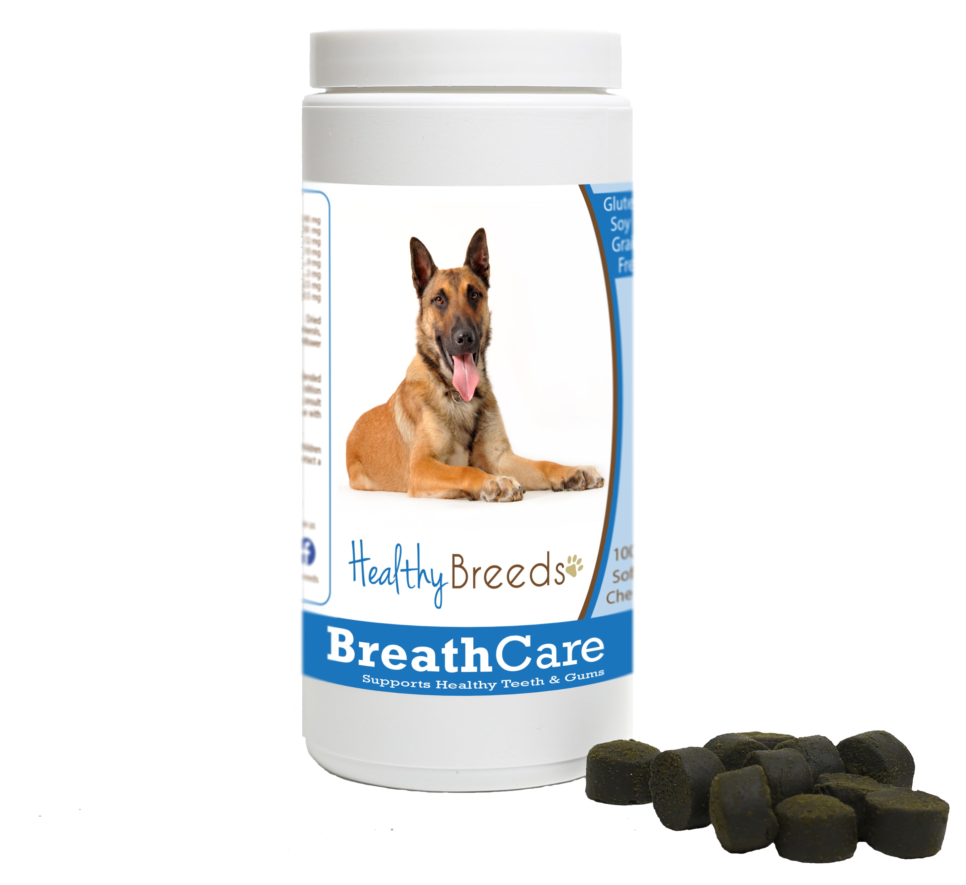 Belgian Malinois Breath Care Soft Chews for Dogs 60 Count