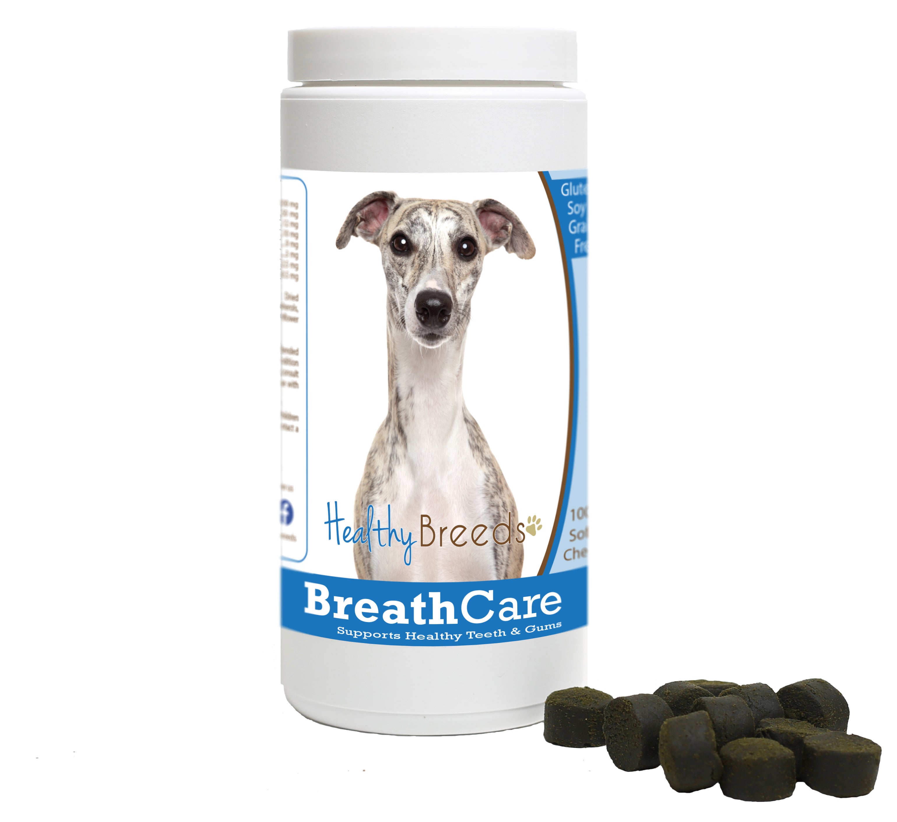 Whippet Breath Care Soft Chews for Dogs 60 Count