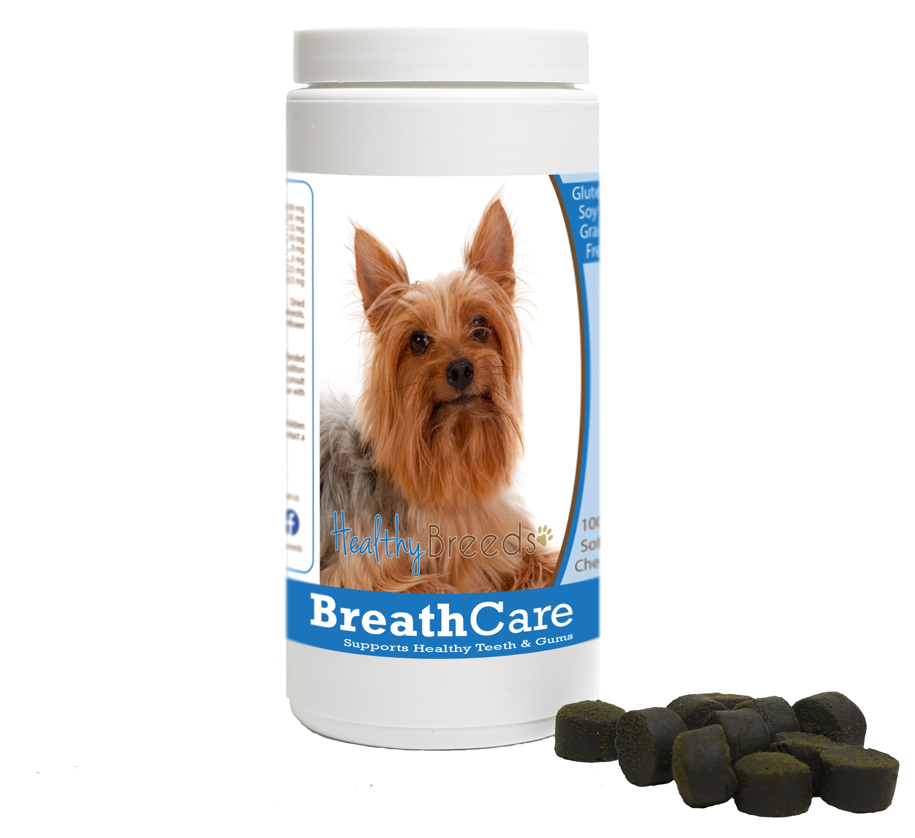 Silky Terrier Breath Care Soft Chews for Dogs 60 Count