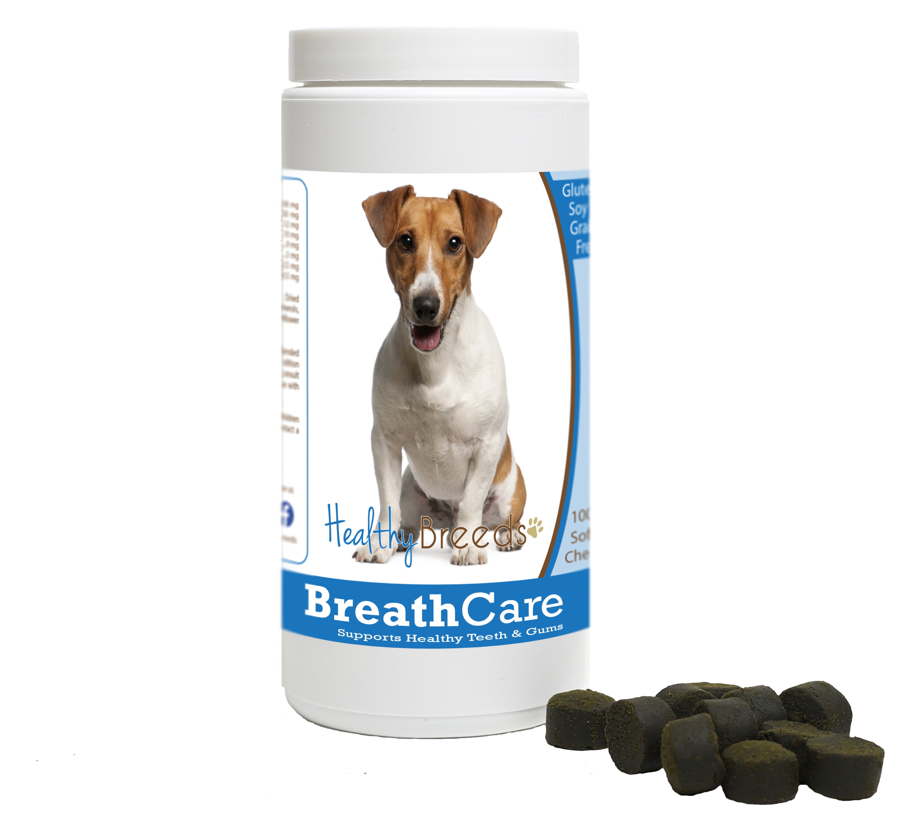 Jack Russell Terrier Breath Care Soft Chews for Dogs 60 Count