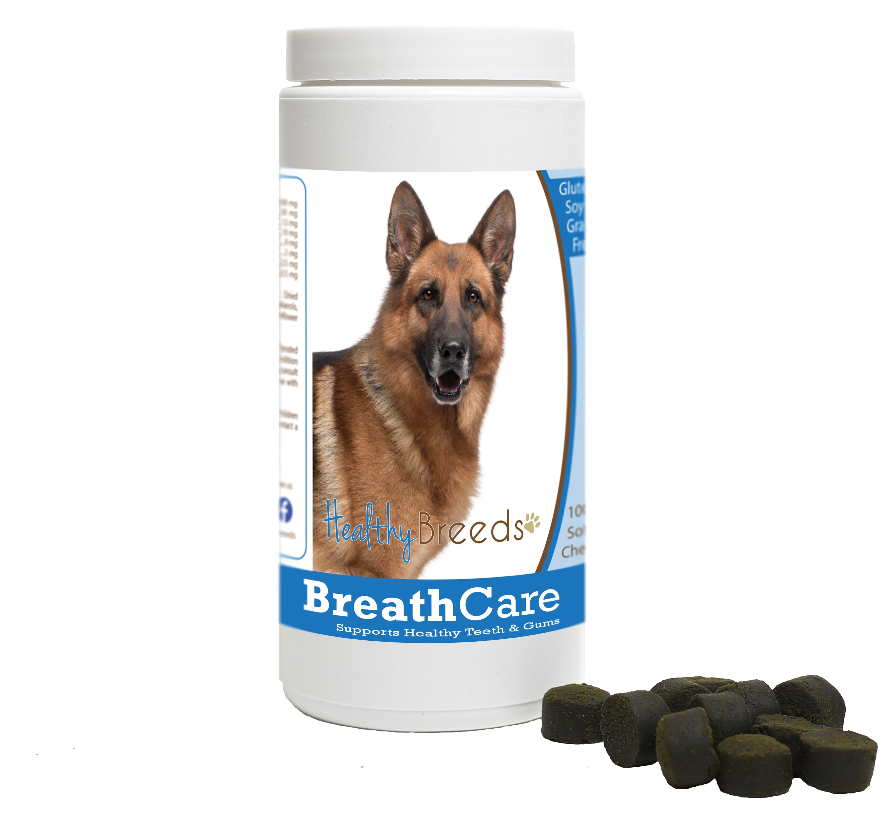 German Shepherd Breath Care Soft Chews for Dogs 60 Count