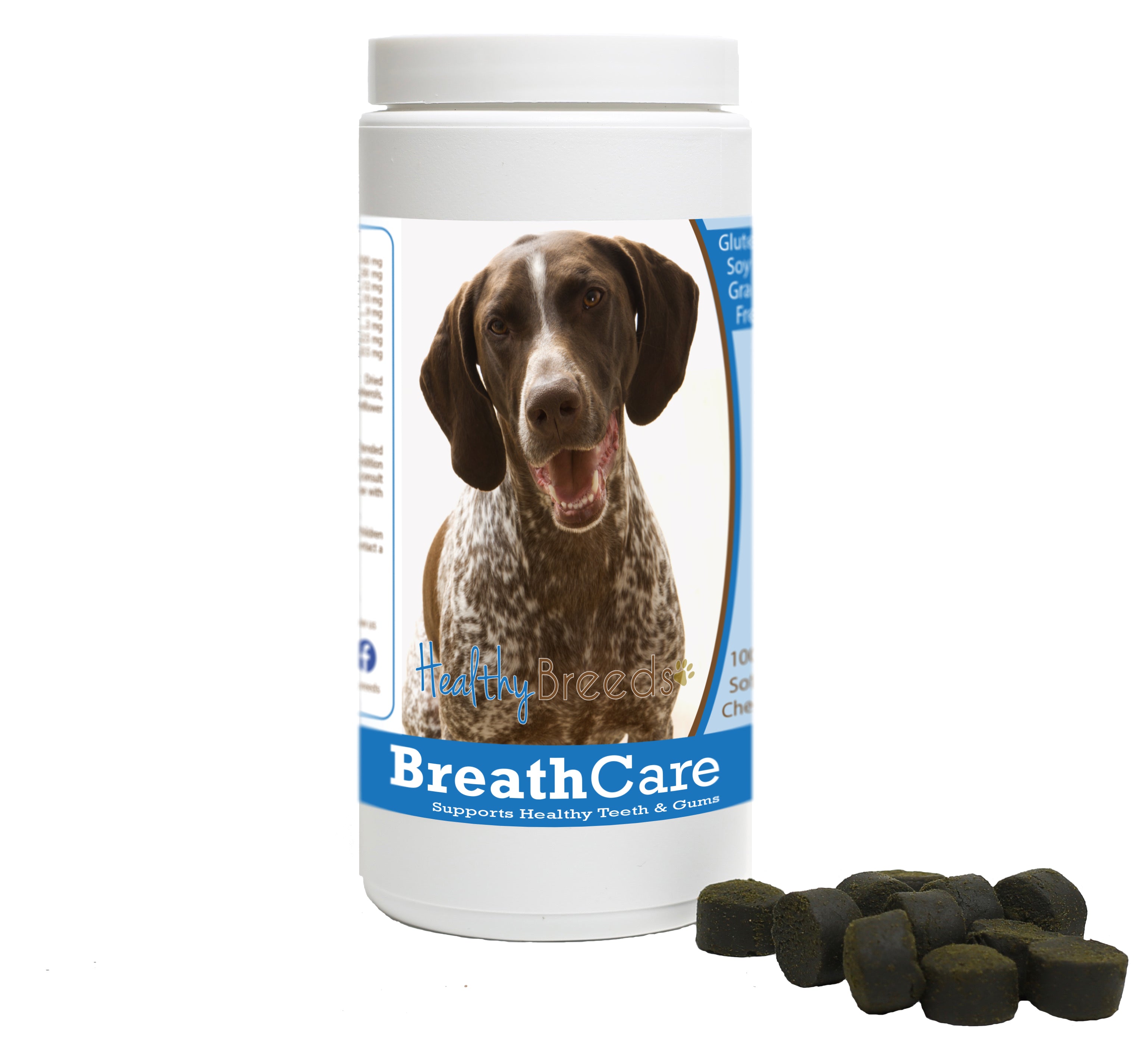 German Shorthaired Pointer Breath Care Soft Chews for Dogs 60 Count