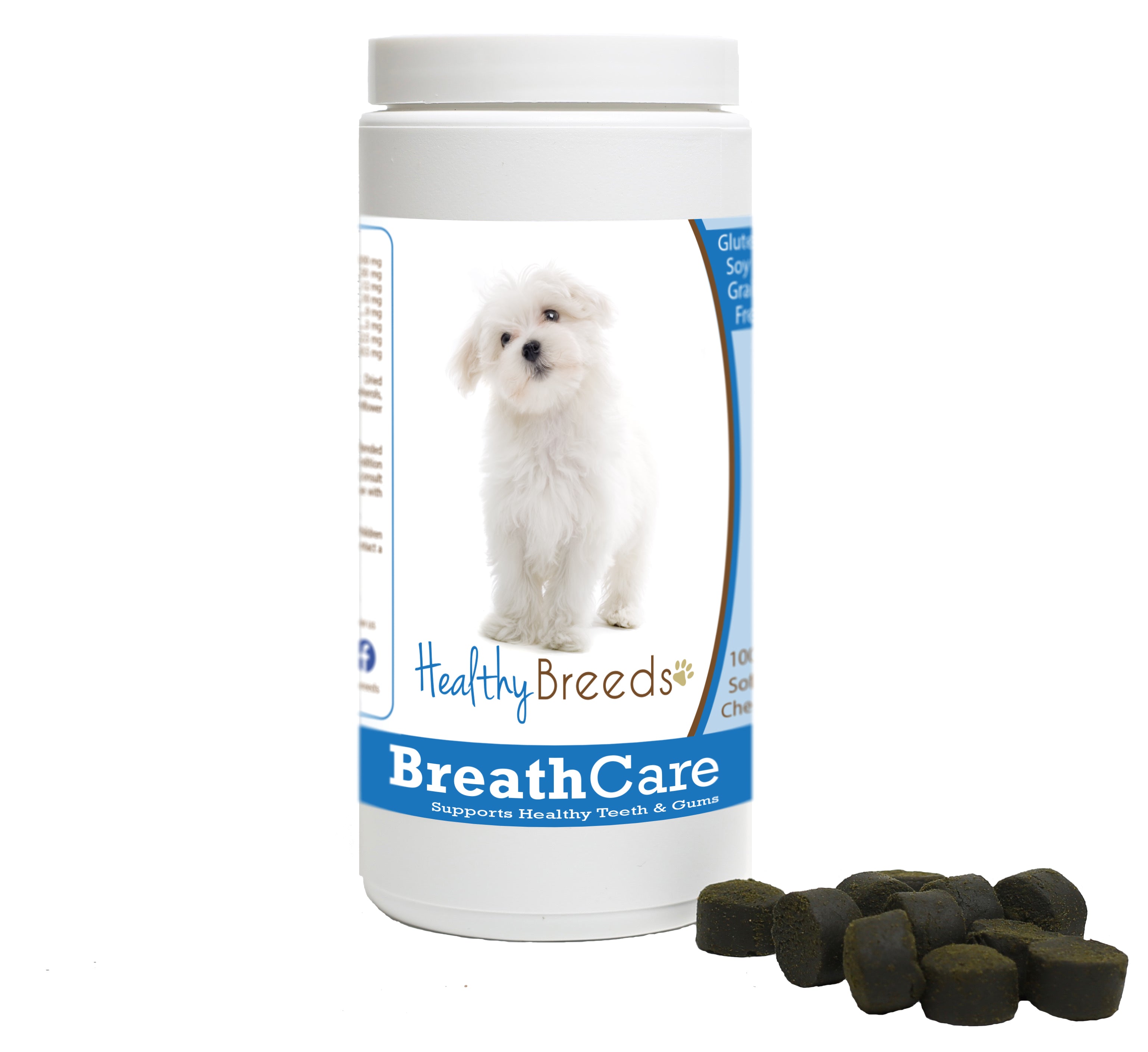 Maltese Breath Care Soft Chews for Dogs 60 Count