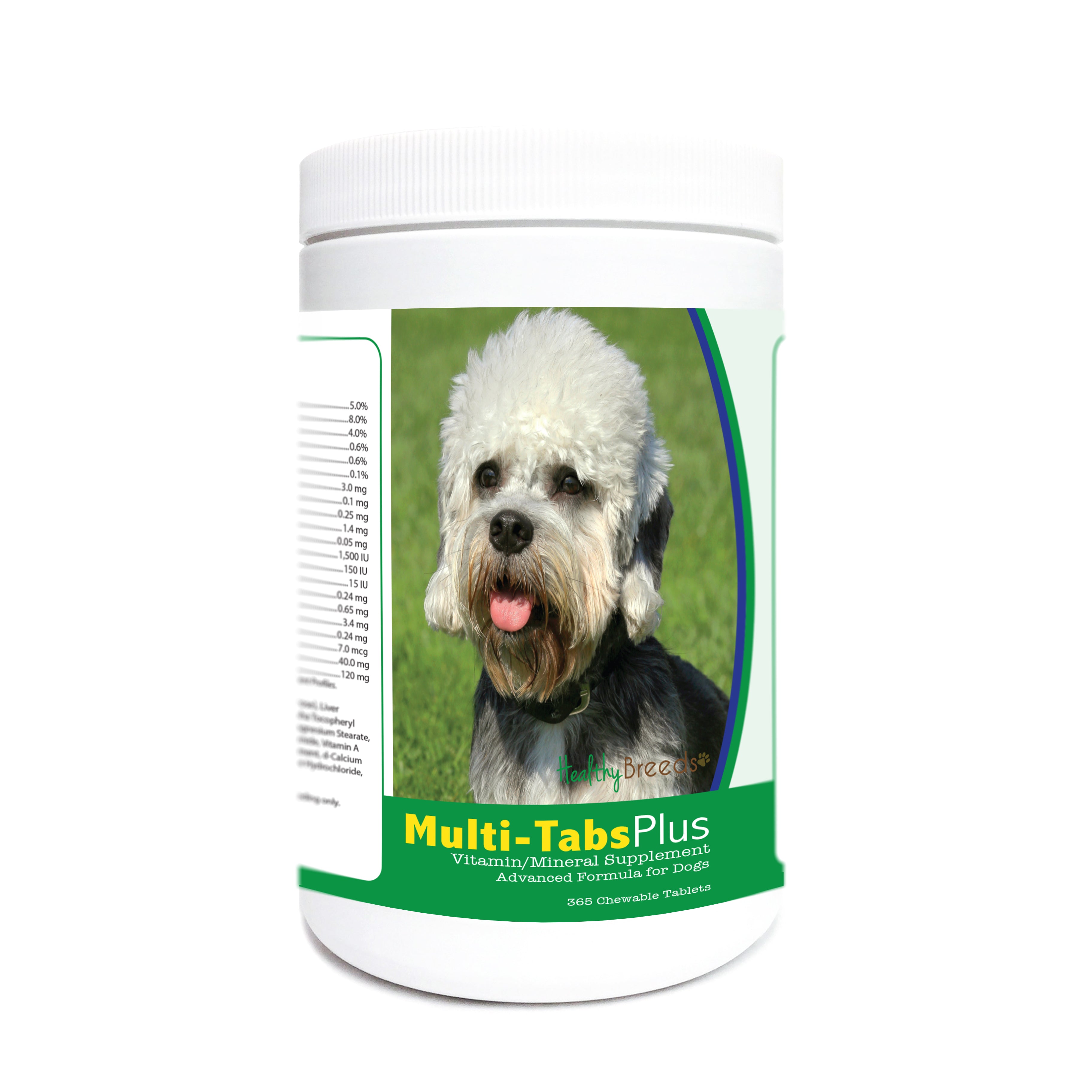 Dandie Dinmont Terrier Multi-Tabs Plus Chewable Tablets 365 Count