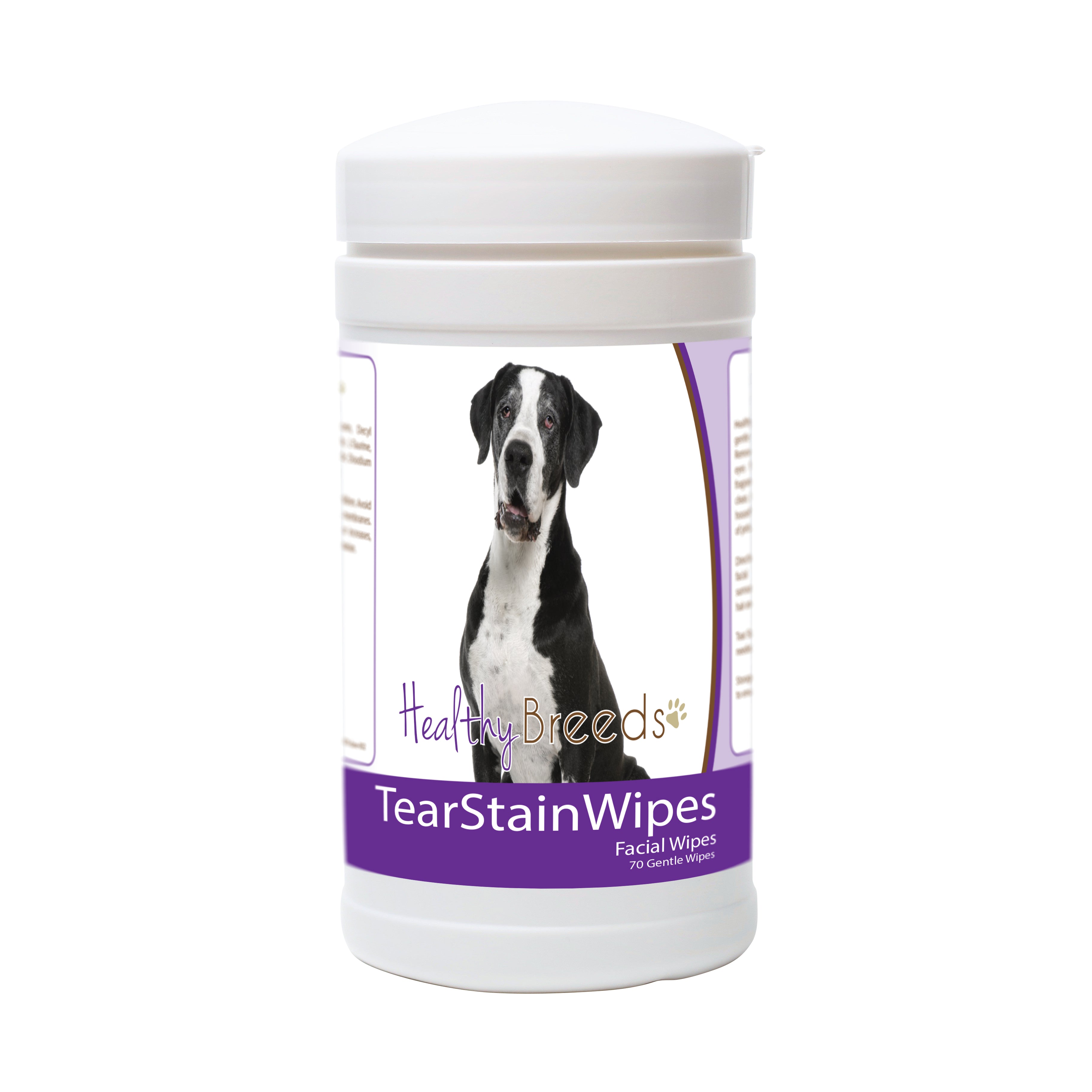 Great Dane Tear Stain Wipes 70 Count