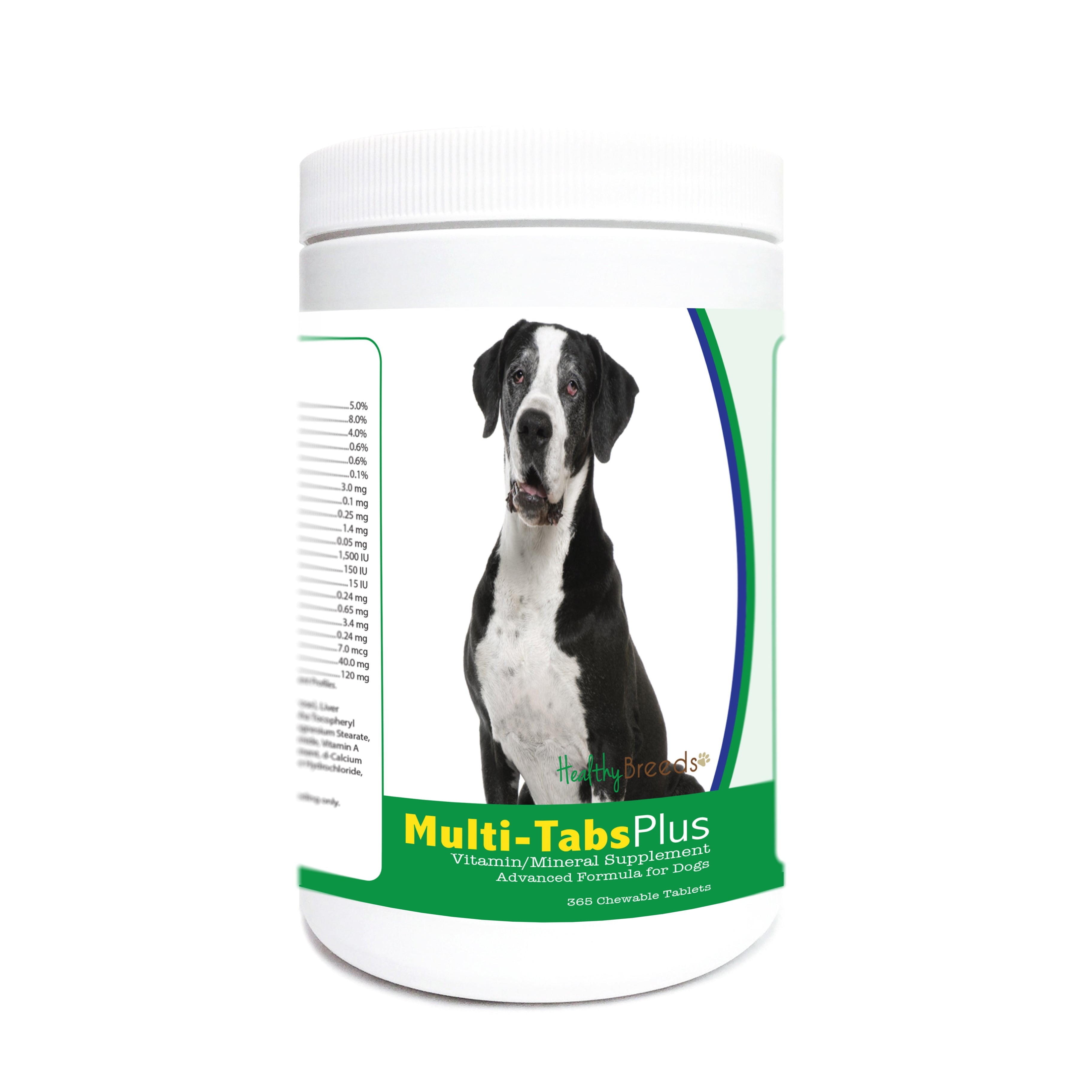 Great Dane Multi-Tabs Plus Chewable Tablets 365 Count