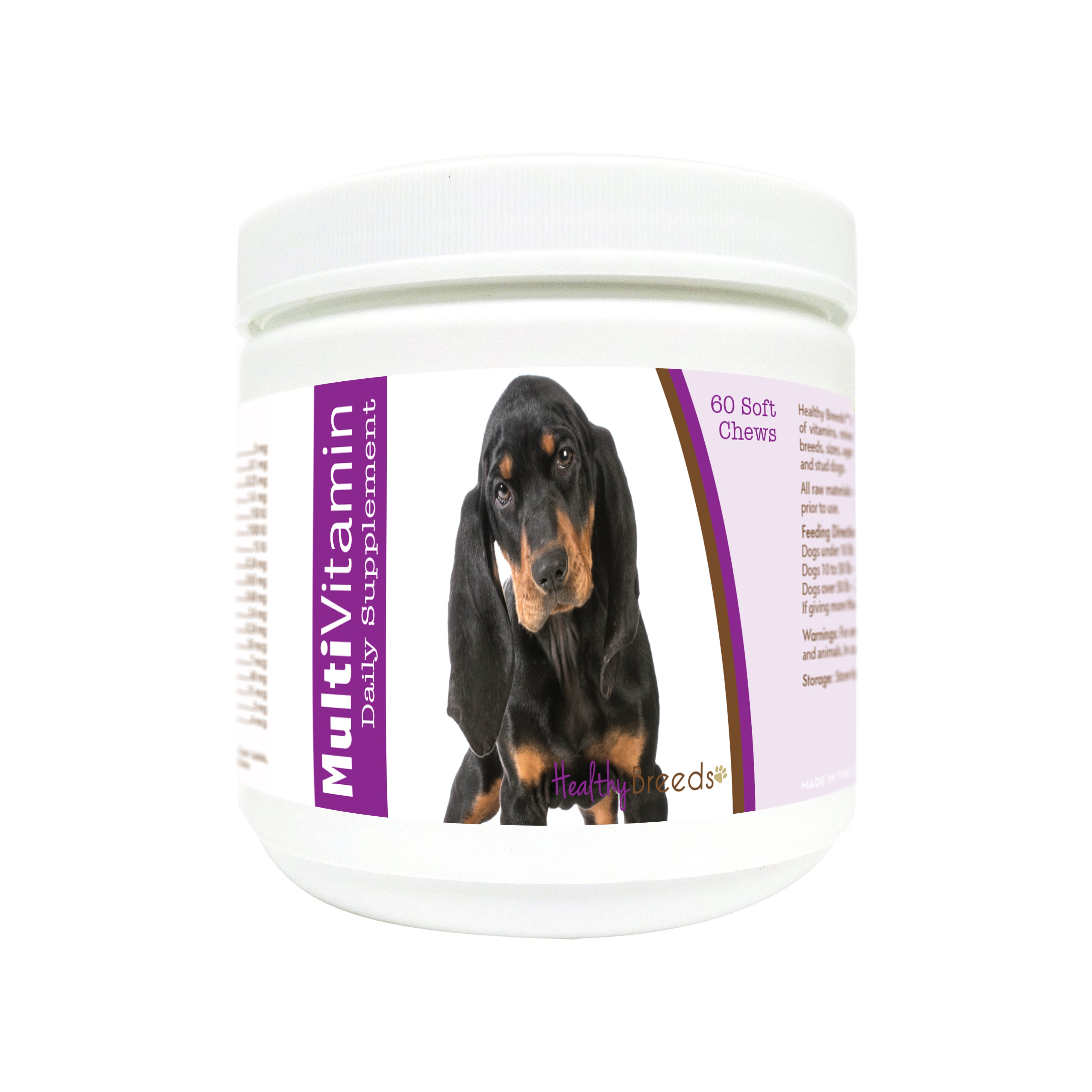 Black and Tan Coonhound Multi-Vitamin Soft Chews 60 Count