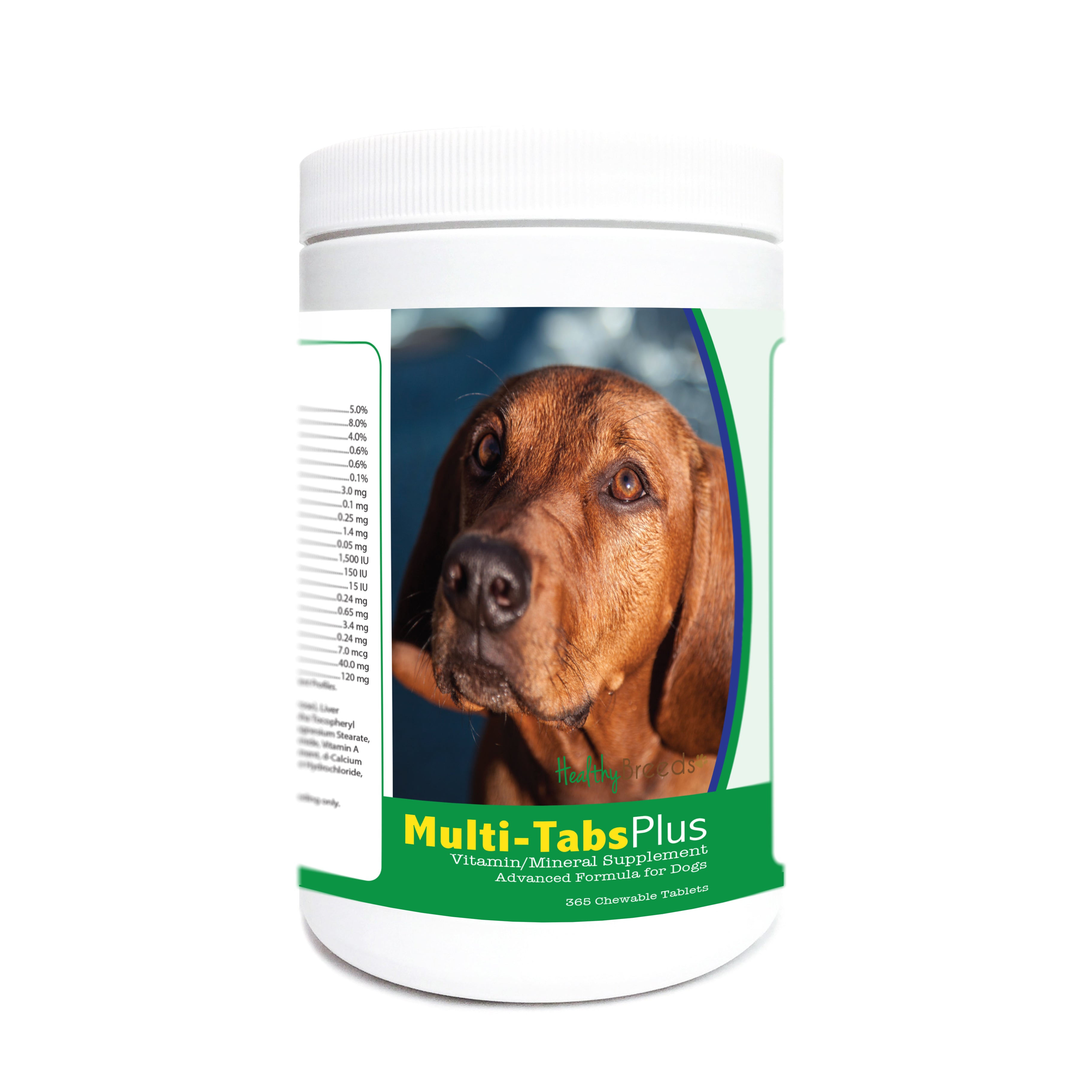 Redbone Coonhound Multi-Tabs Plus Chewable Tablets 365 Count