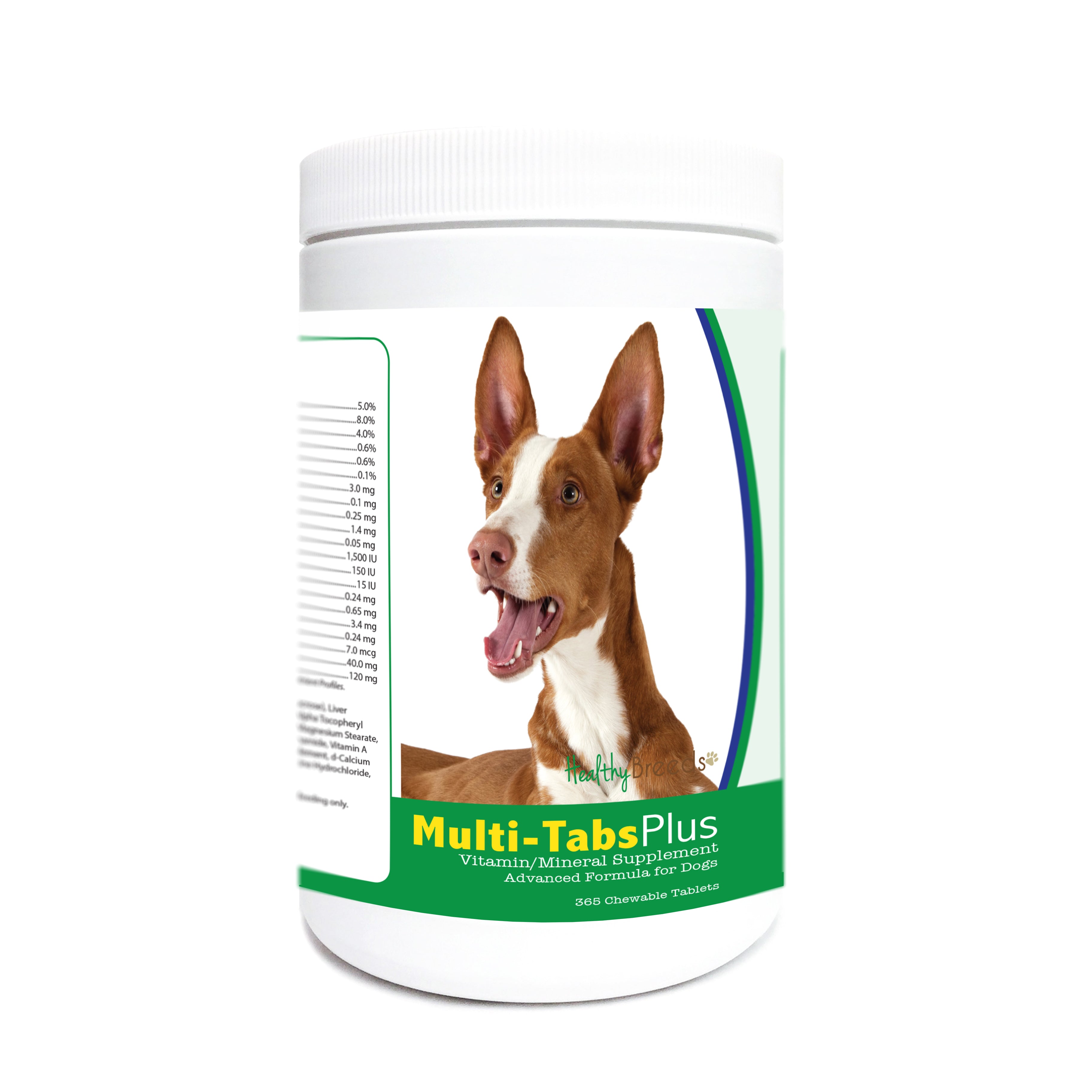 Ibizan Hound Multi-Tabs Plus Chewable Tablets 365 Count