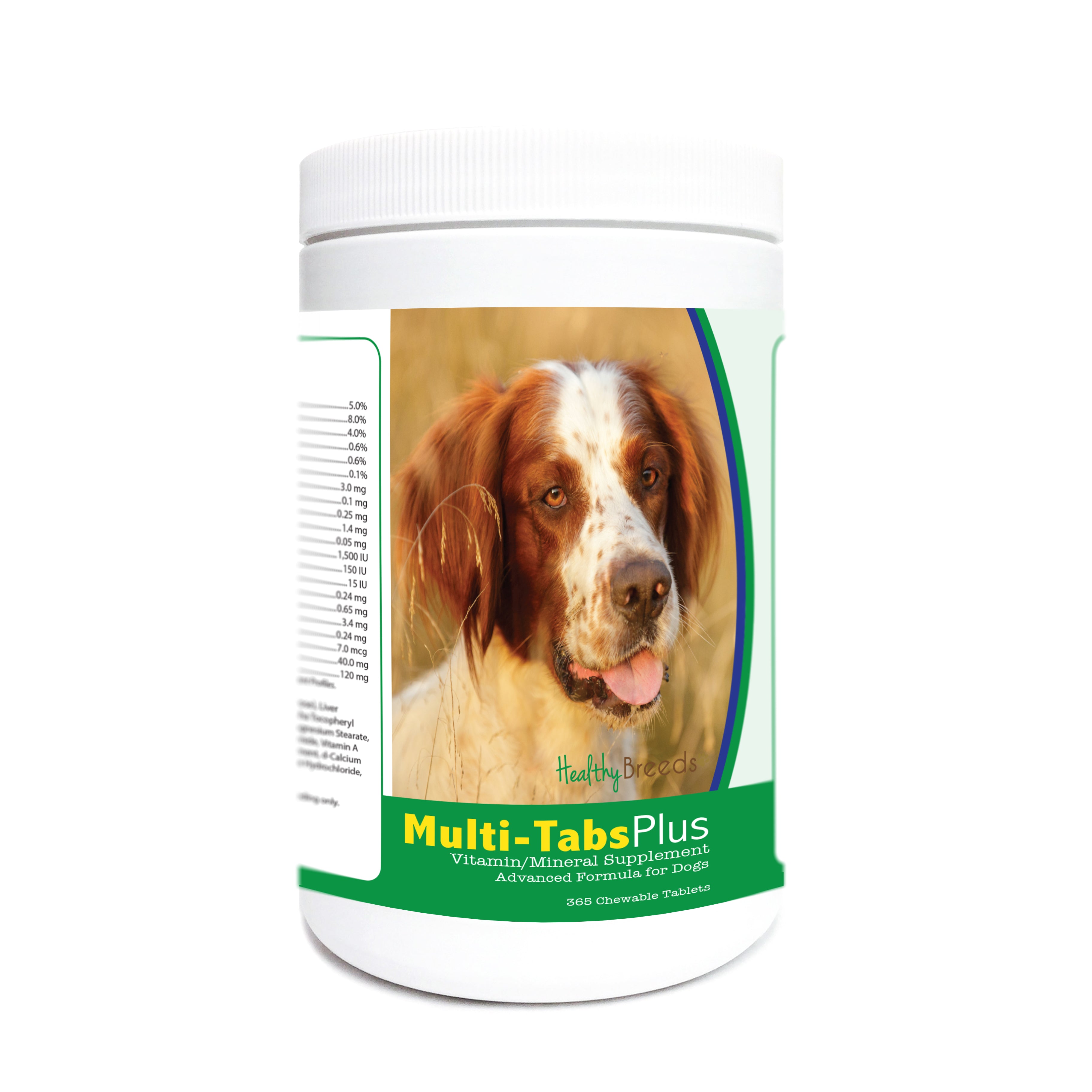 Irish Red and White Setter Multi-Tabs Plus Chewable Tablets 365 Count