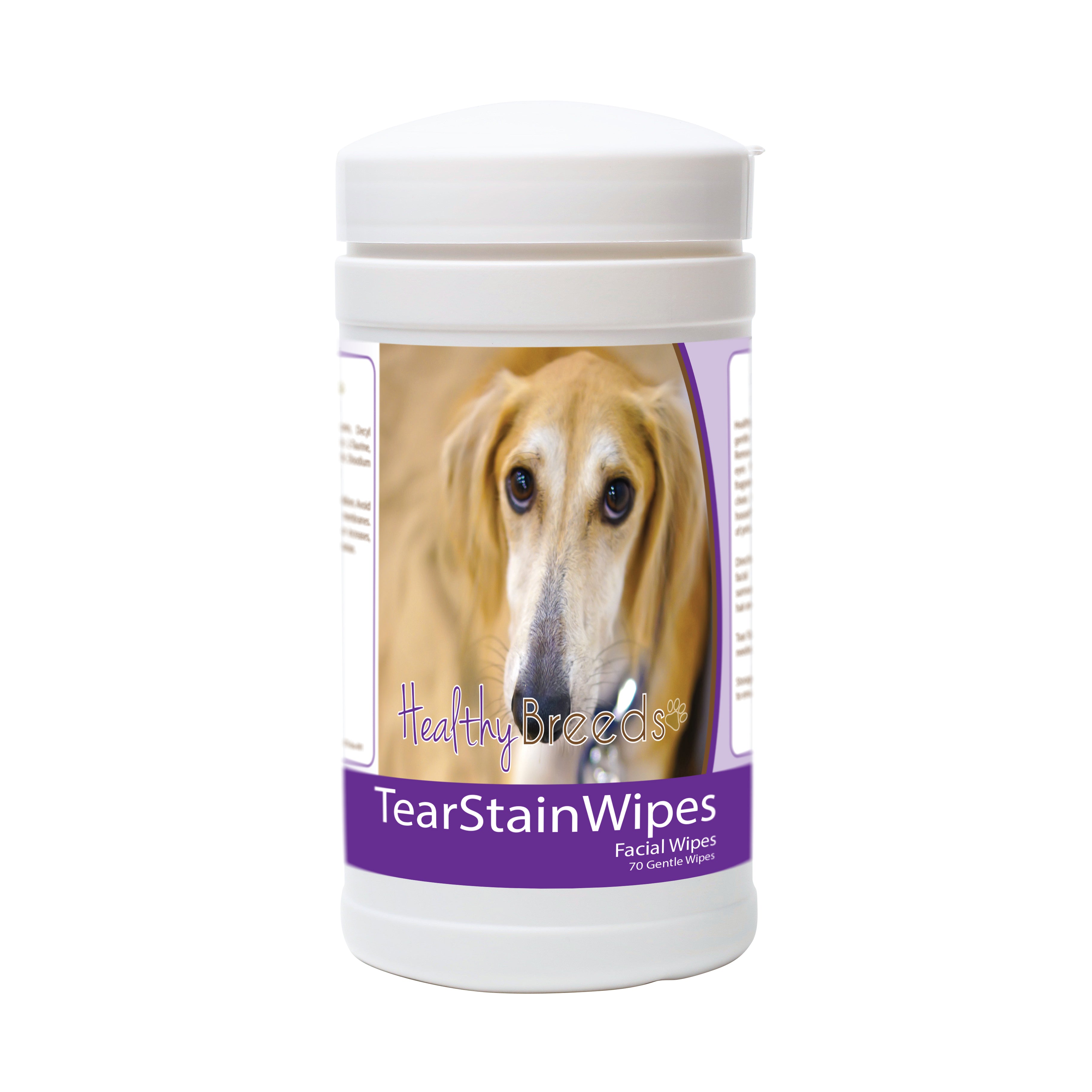 Sloughi Tear Stain Wipes 70 Count