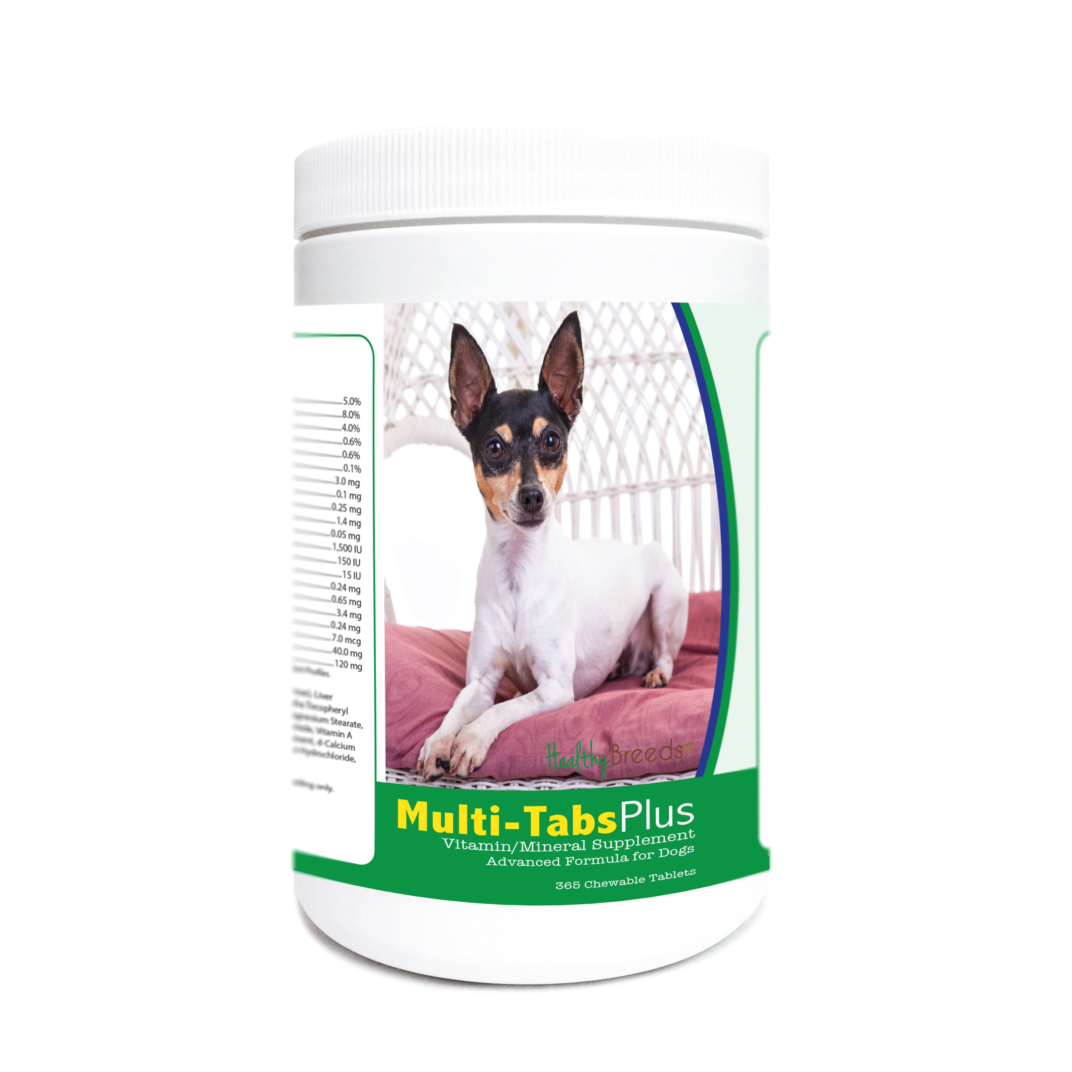 Toy Fox Terrier Multi-Tabs Plus Chewable Tablets 365 Count
