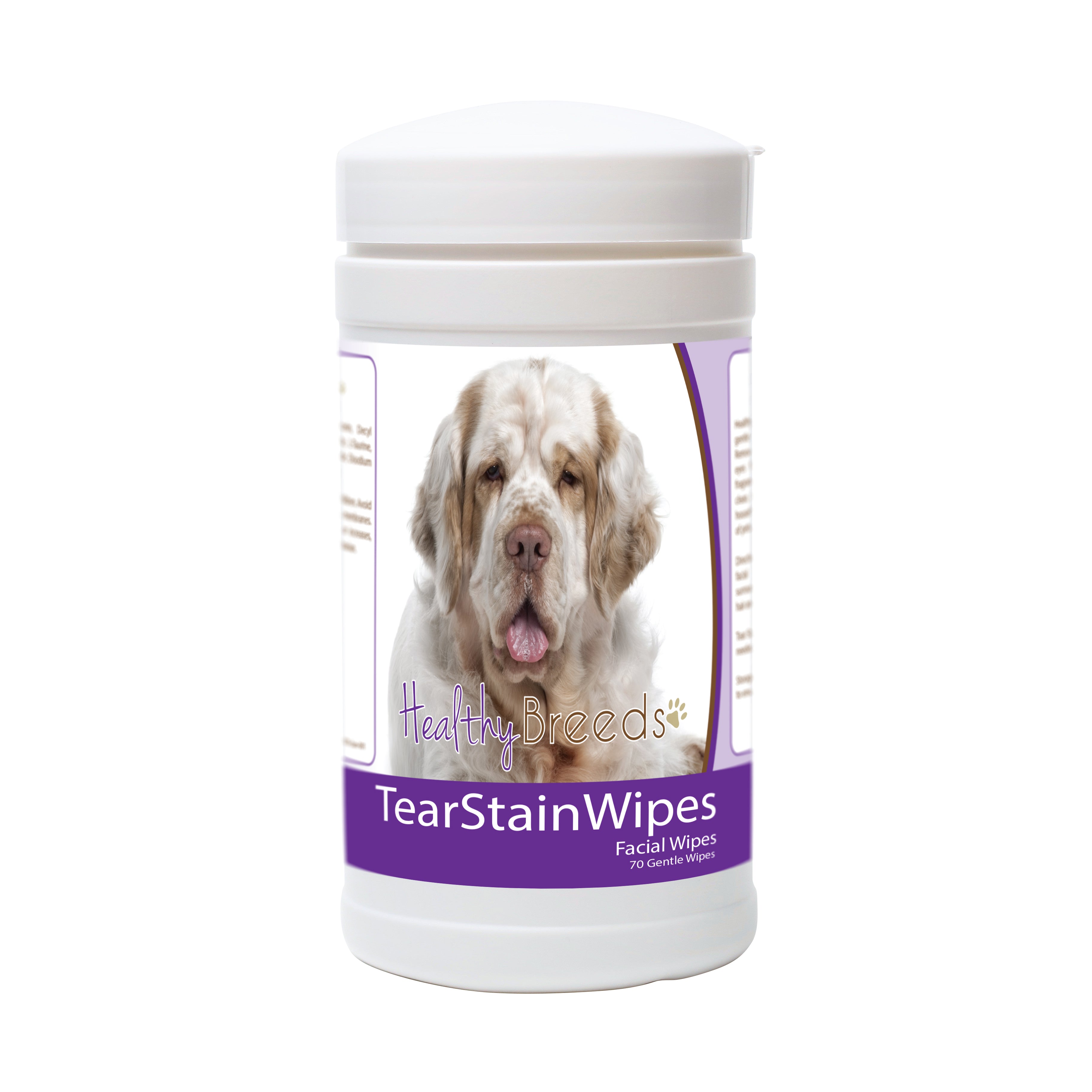 Clumber Spaniel Tear Stain Wipes 70 Count