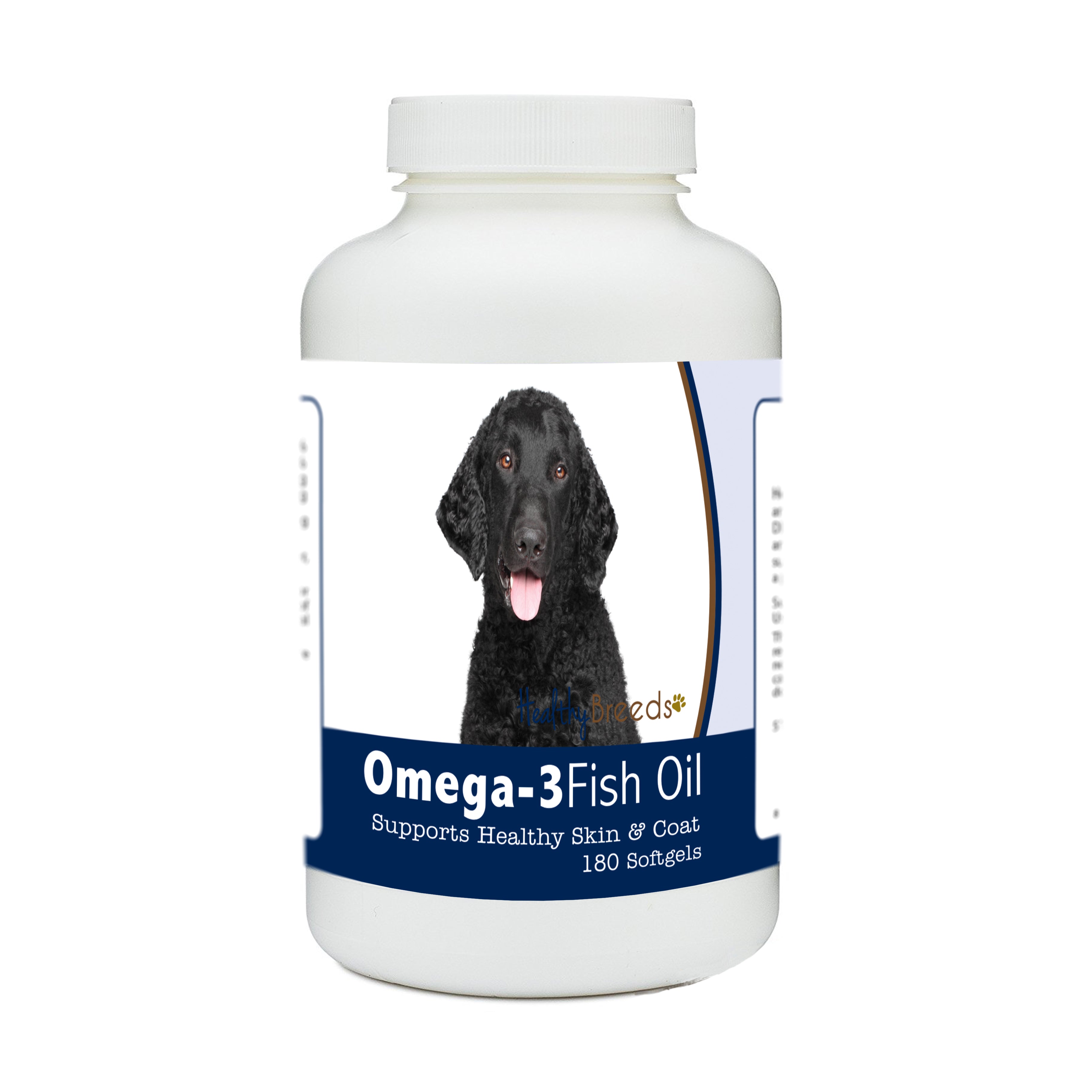 Curly-Coated Retriever Omega-3 Fish Oil Softgels 180 Count