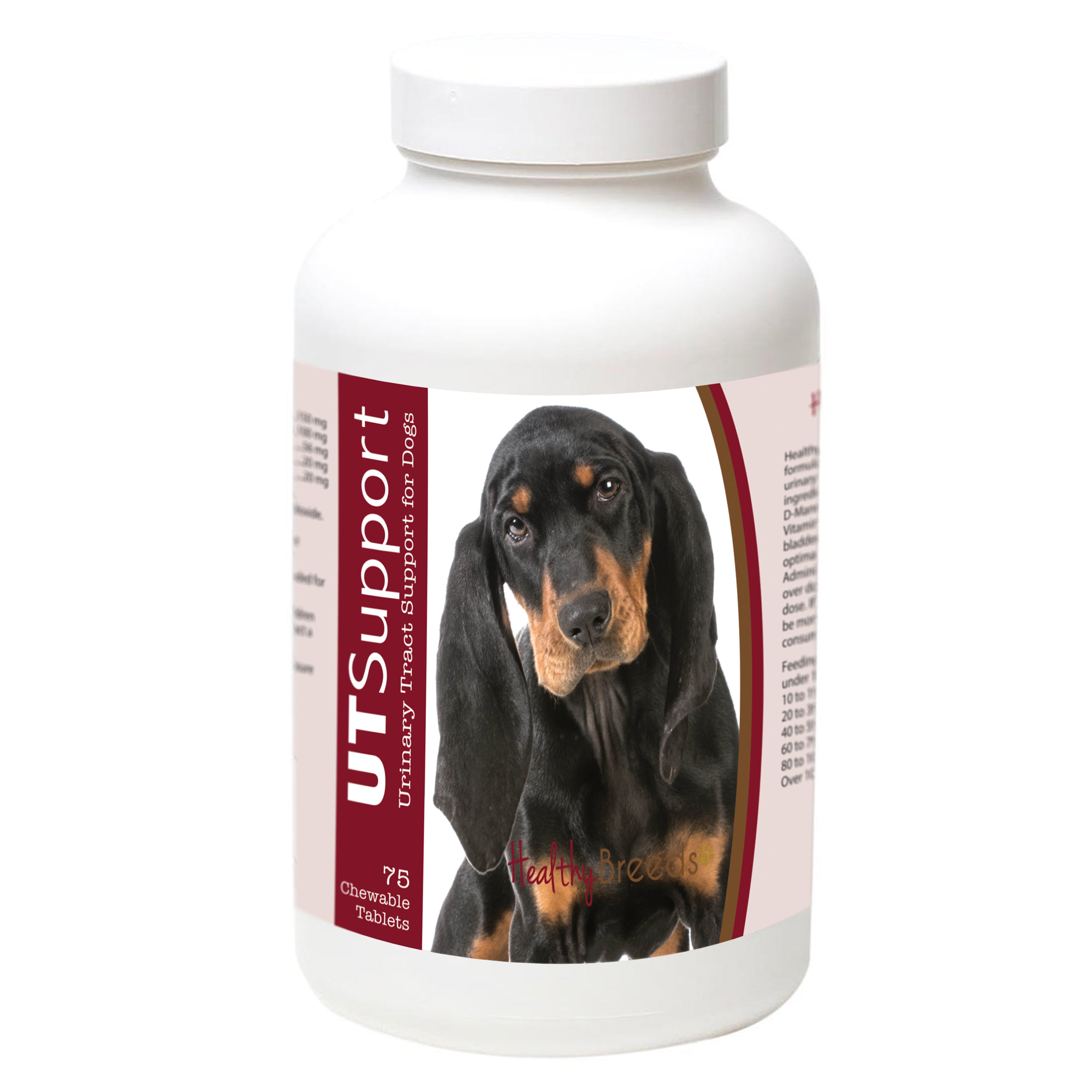 Black and Tan Coonhound Cranberry Chewables 75 Count
