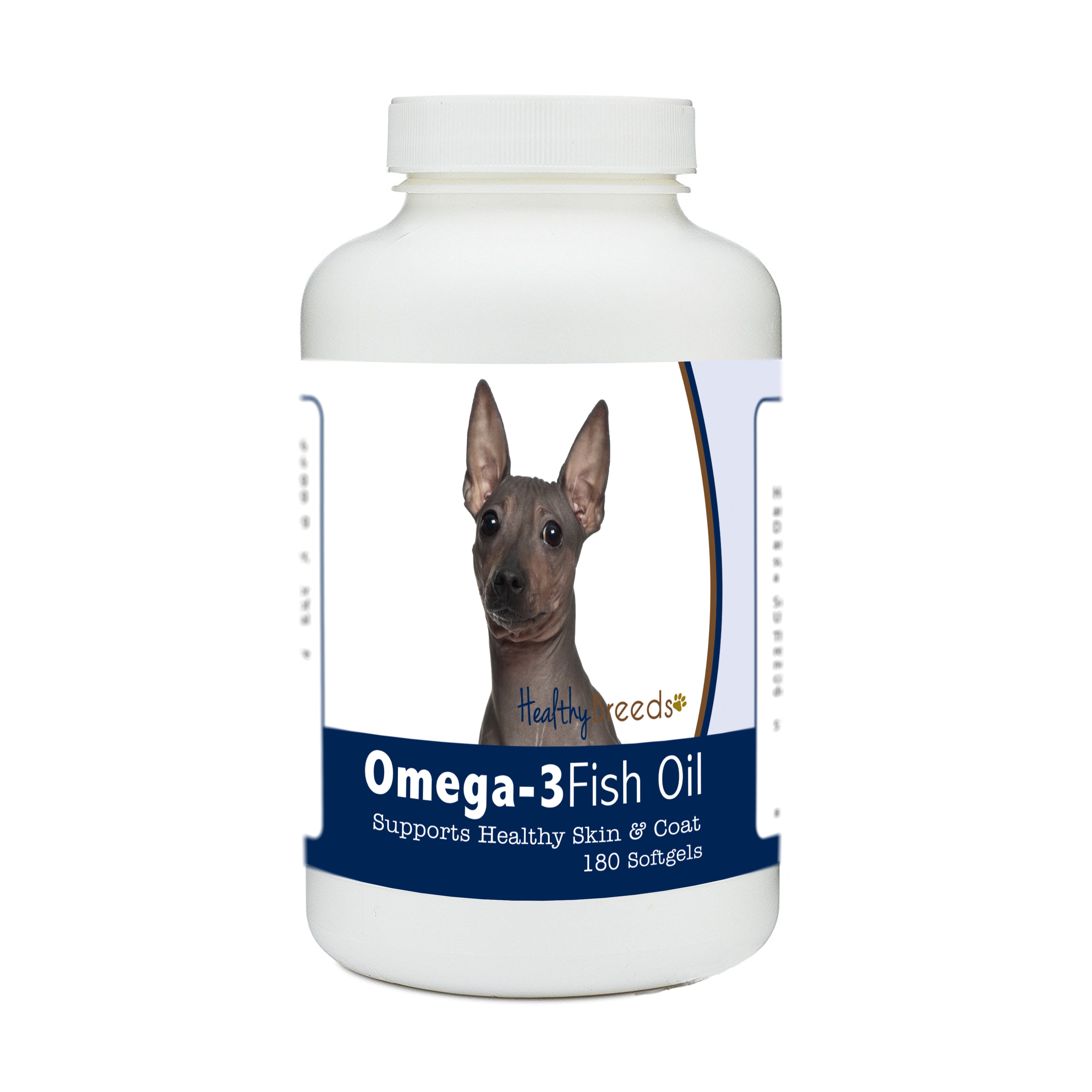 American Hairless Terrier Omega-3 Fish Oil Softgels 180 Count