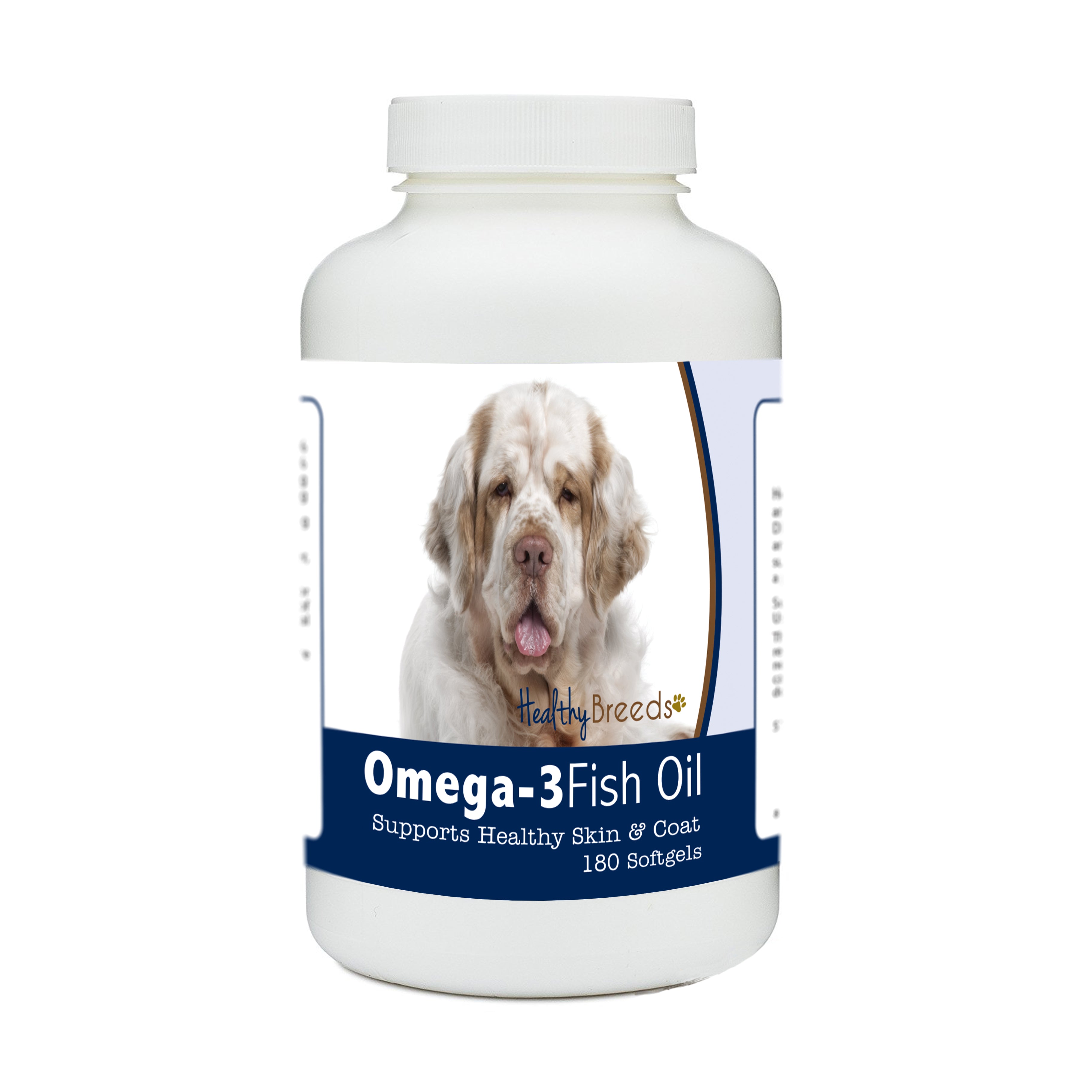 Clumber Spaniel Omega-3 Fish Oil Softgels 180 Count