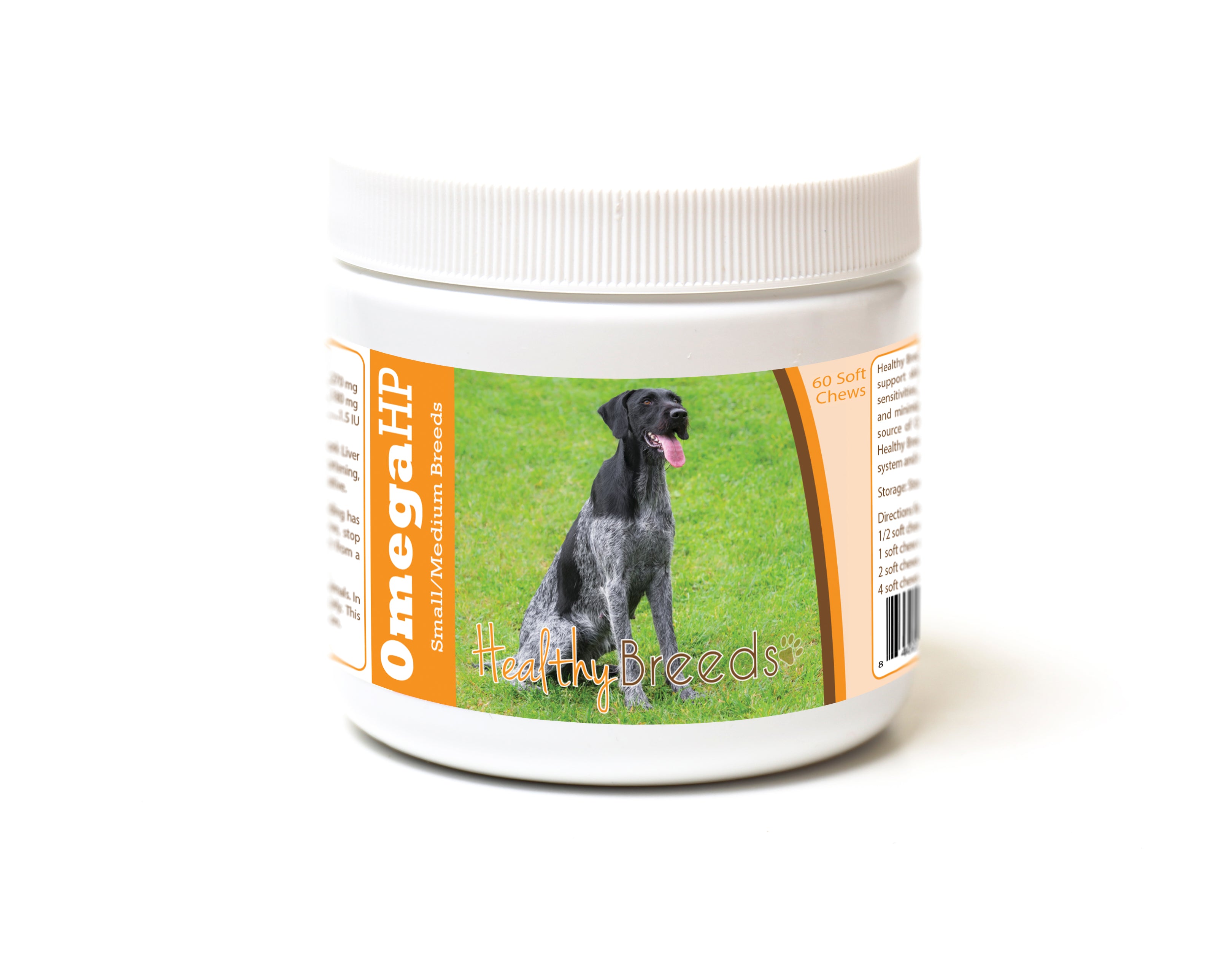 German Wirehaired Pointer Omega HP Fatty Acid Skin and Coat Support Soft Chews 60 Coun