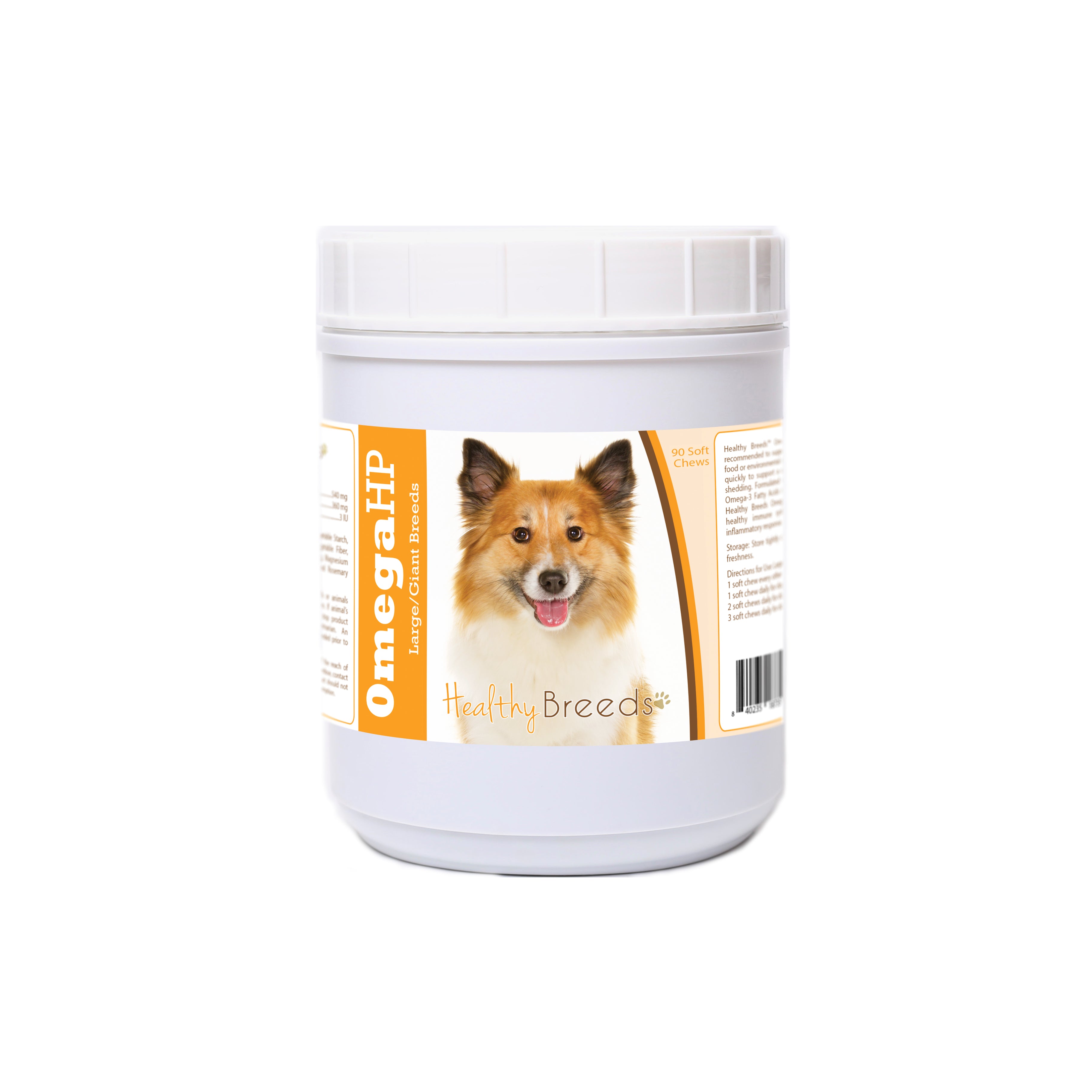 Icelandic Sheepdog Omega HP Fatty Acid Skin and Coat Support Soft Chews 90 Count
